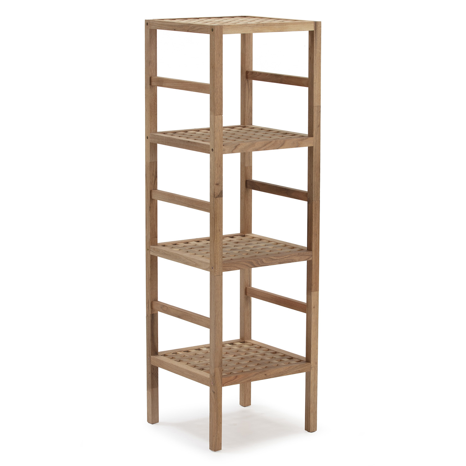 Étagère en bois de noyer, hauteur 117,5 cm avec 4 niveaux