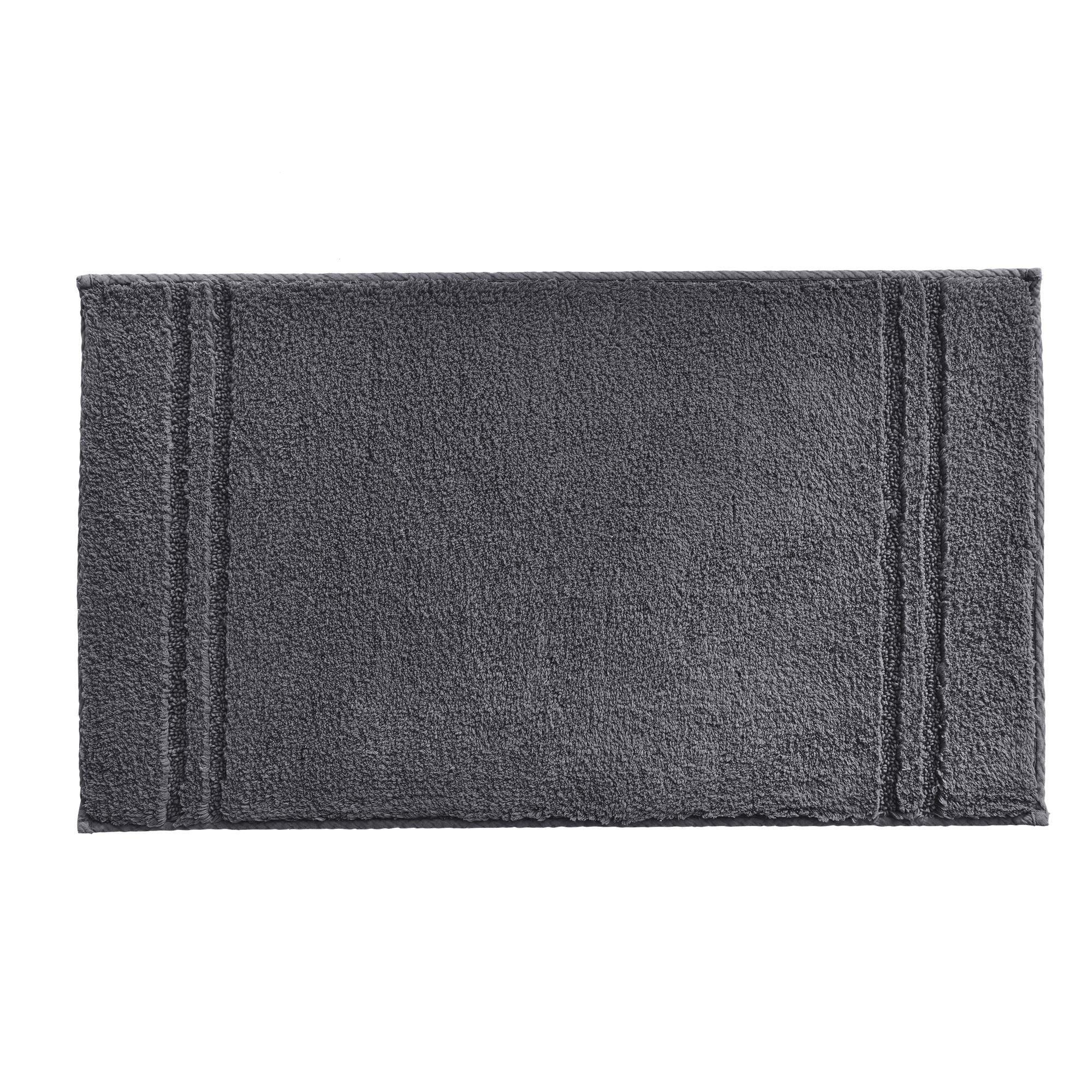 tapis de bain 60x60 gris anthracite en coton