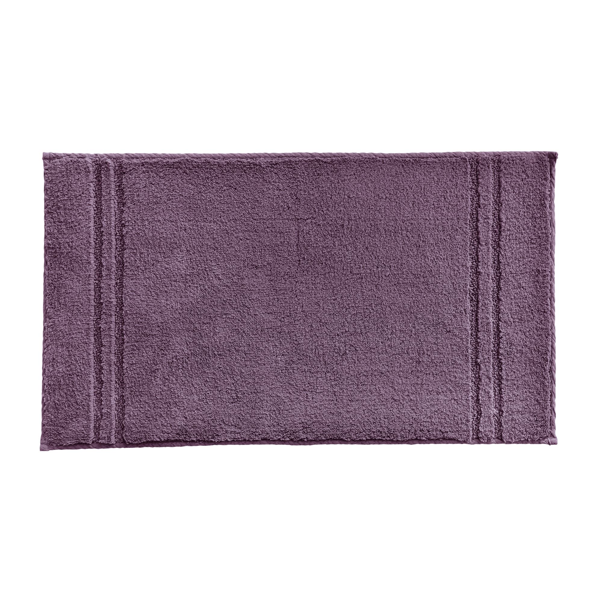 tapis de bain 60x60 violet raisin en coton