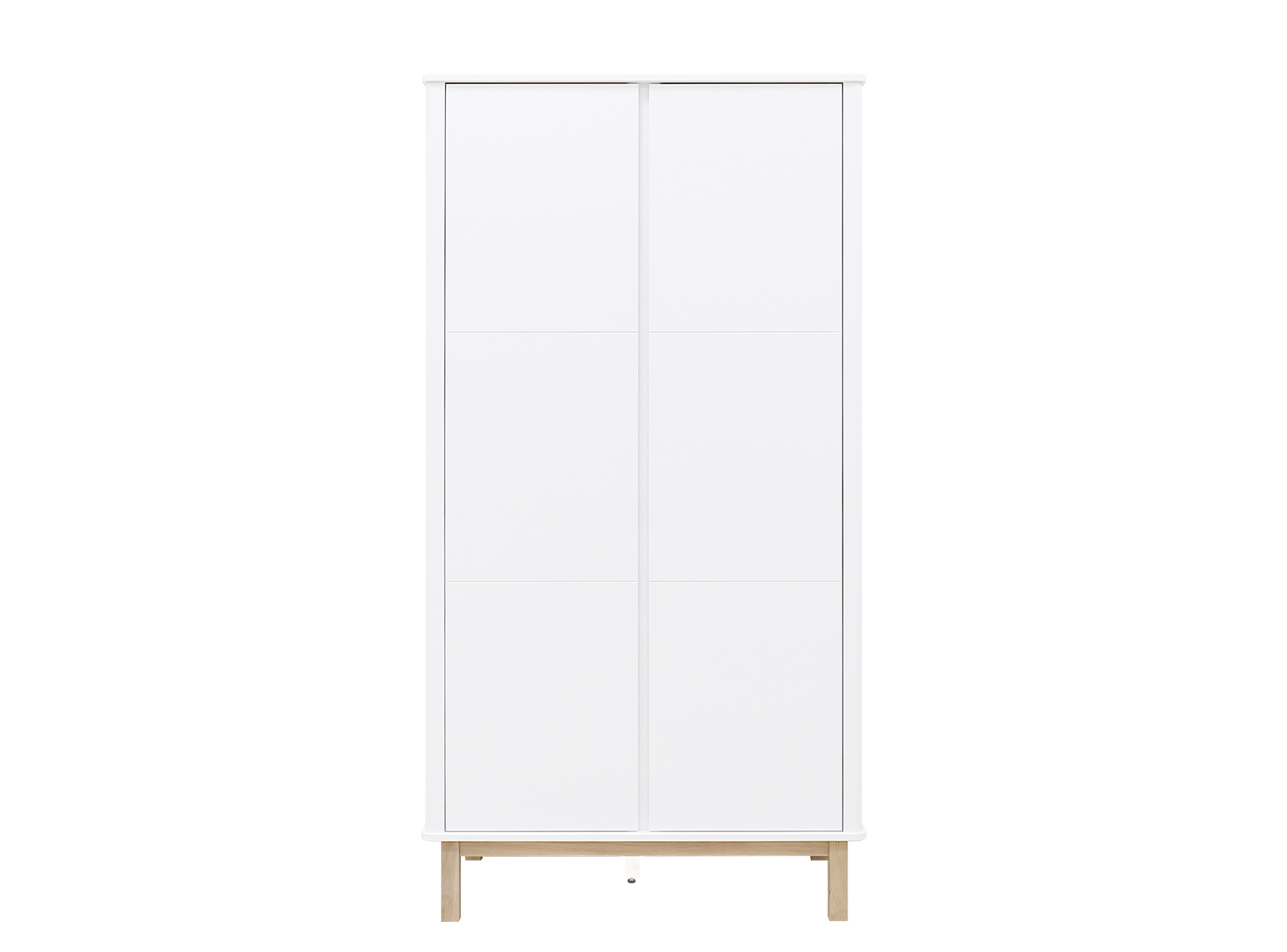 Armoire 2-portes blanc/chêne en MDF et chêne