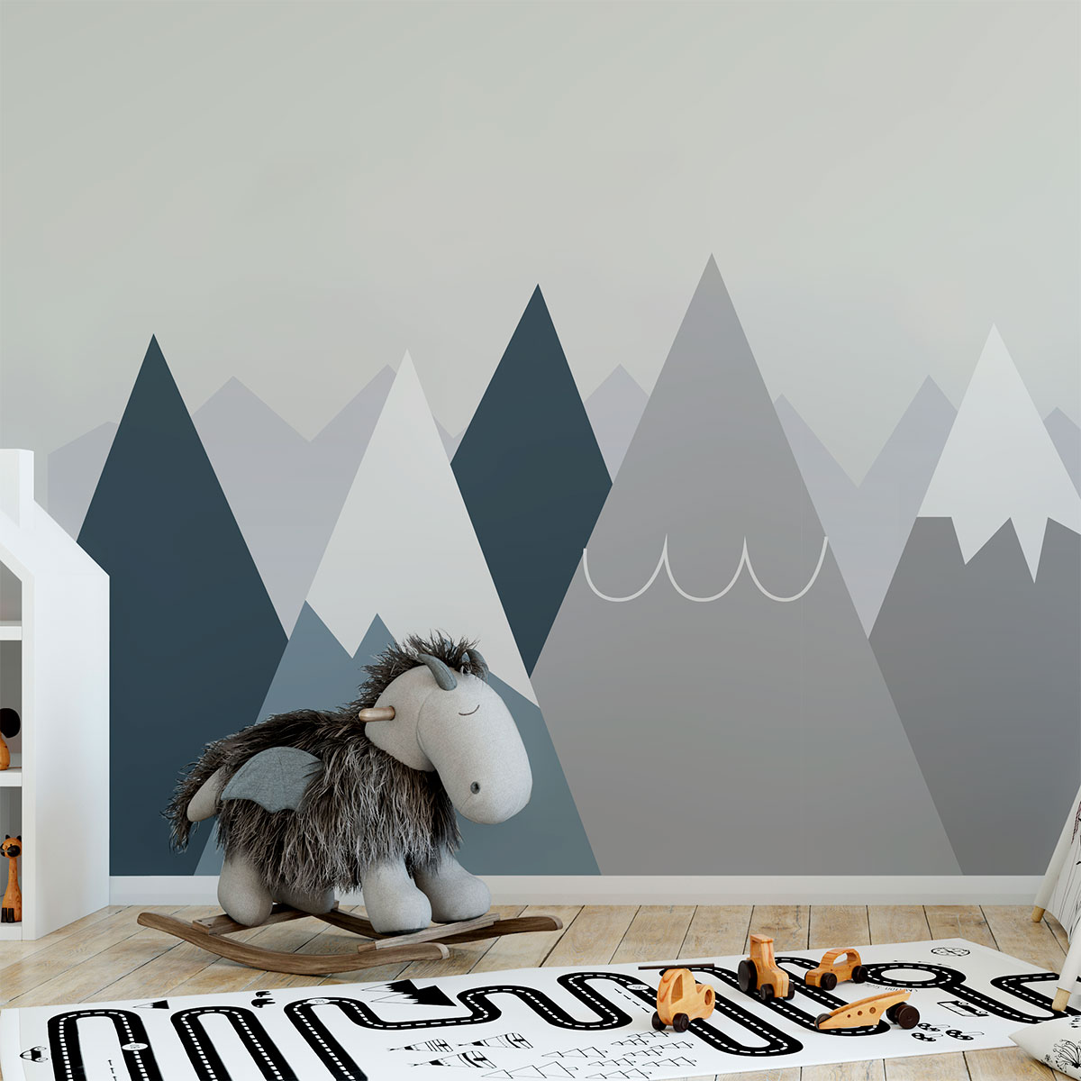 Stickers enfant montagnes scandinaves anouka 110x165cm