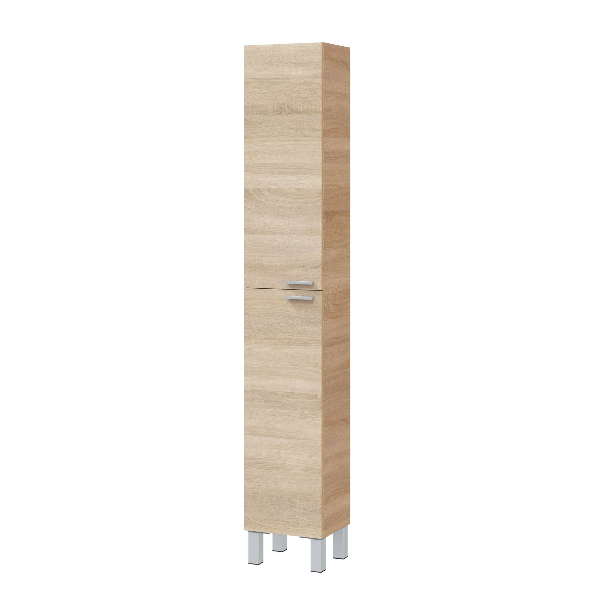 armoire à colonnes effet bois beige 188x25 cm
