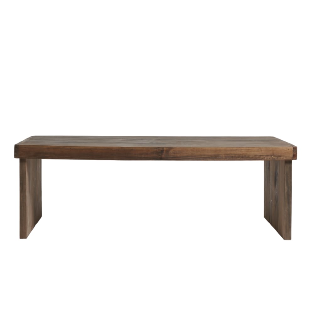 Table basse en bois massif récupéré de couleur beige