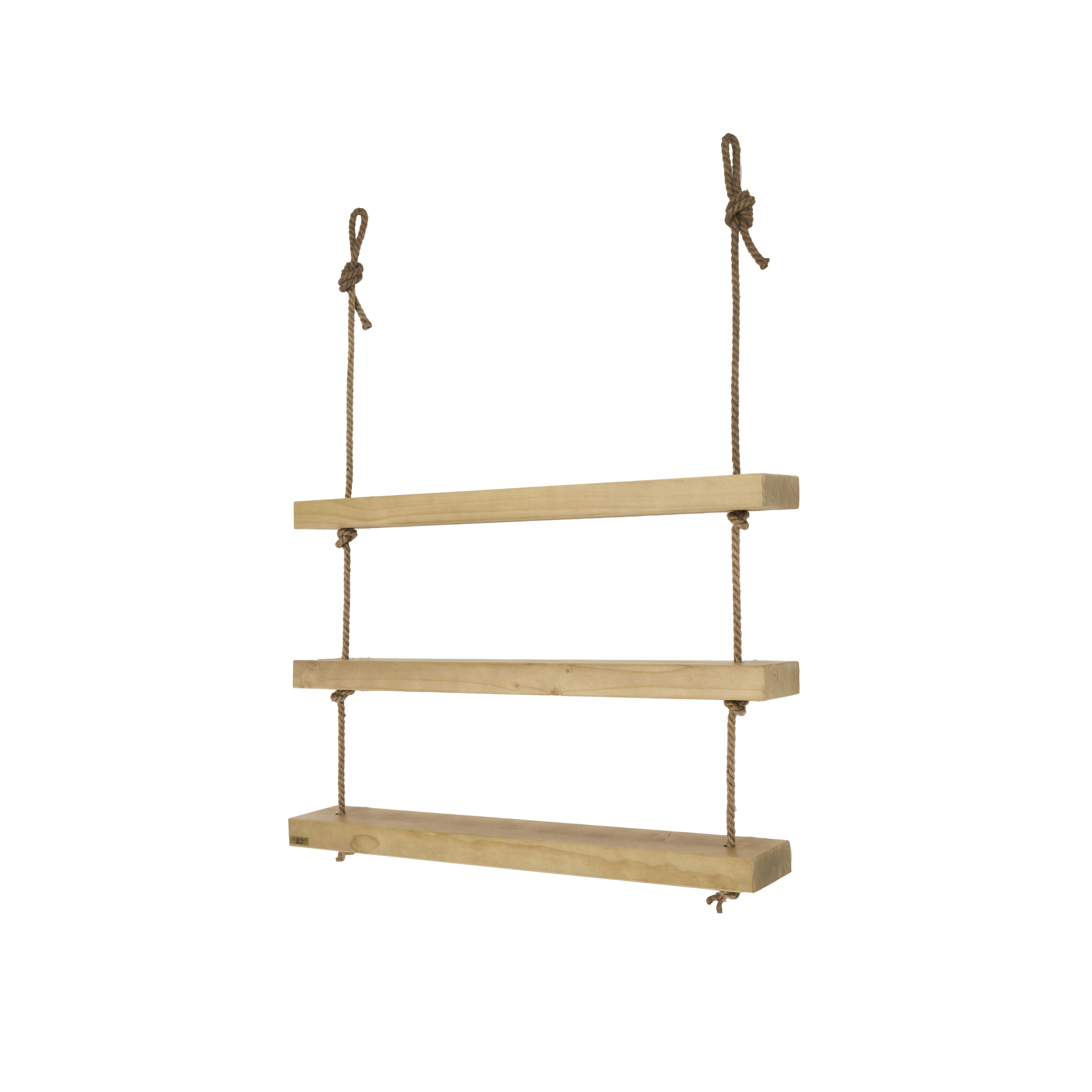 Etagère suspendue en bois de couleur naturelle 3 étages 100 cm