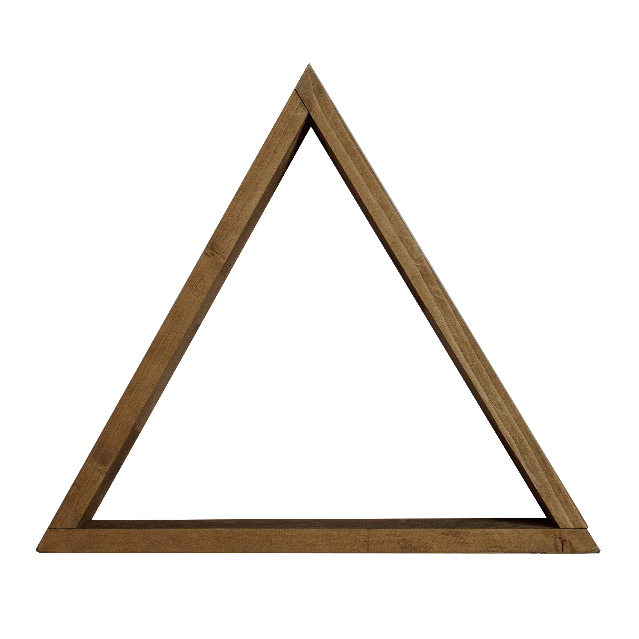 etagère triangulaire en bois d'épicéa de couleur marron 60 cm