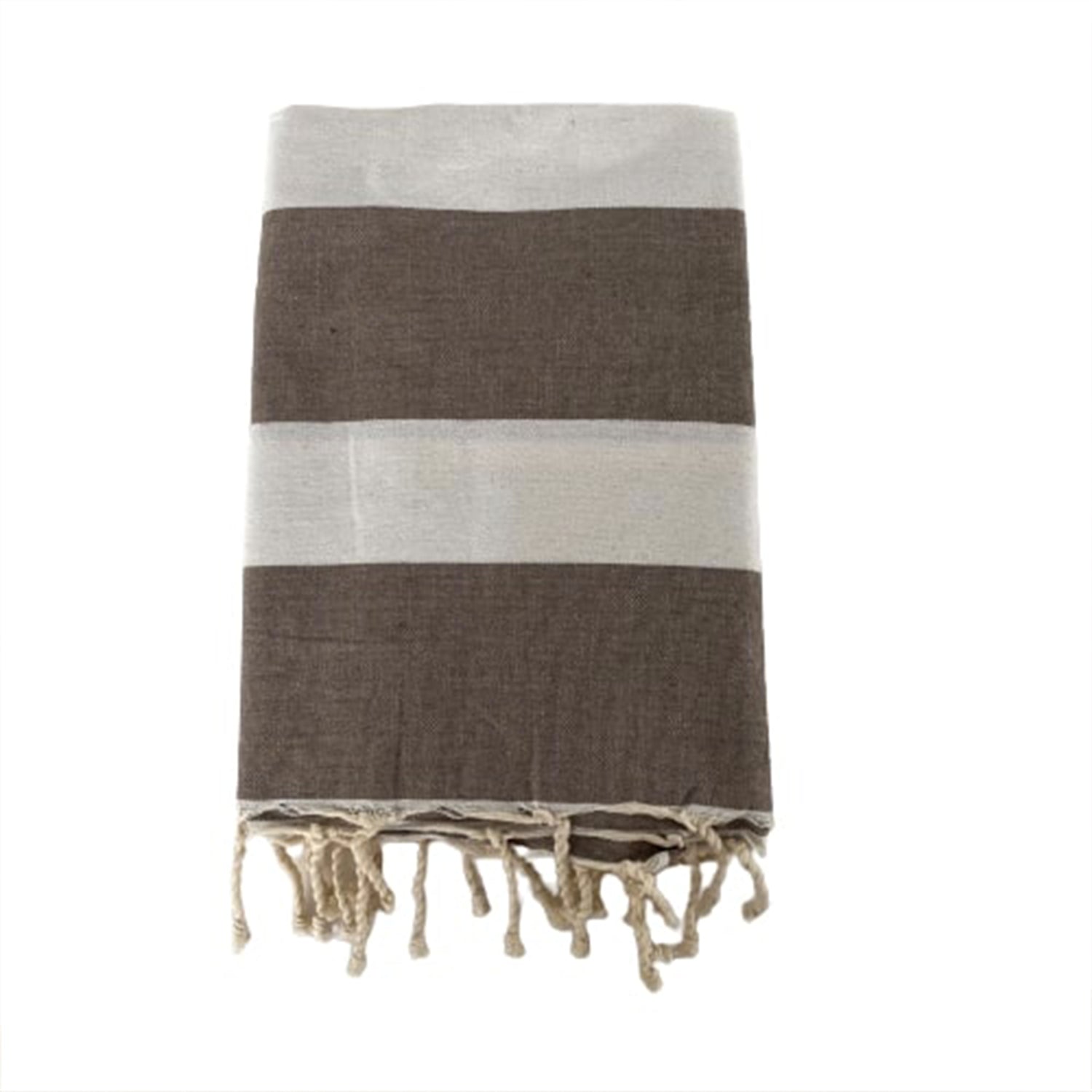 Fouta traditionnelle Transat taupe 100x200 190g/m²