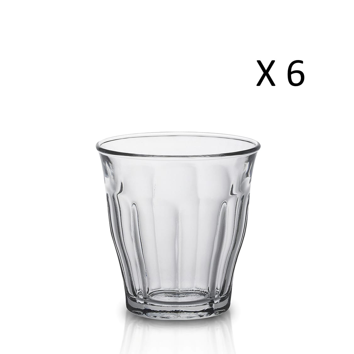 lot de 6 - tasse à espresso 9 cl en verre trempé résistant transparent