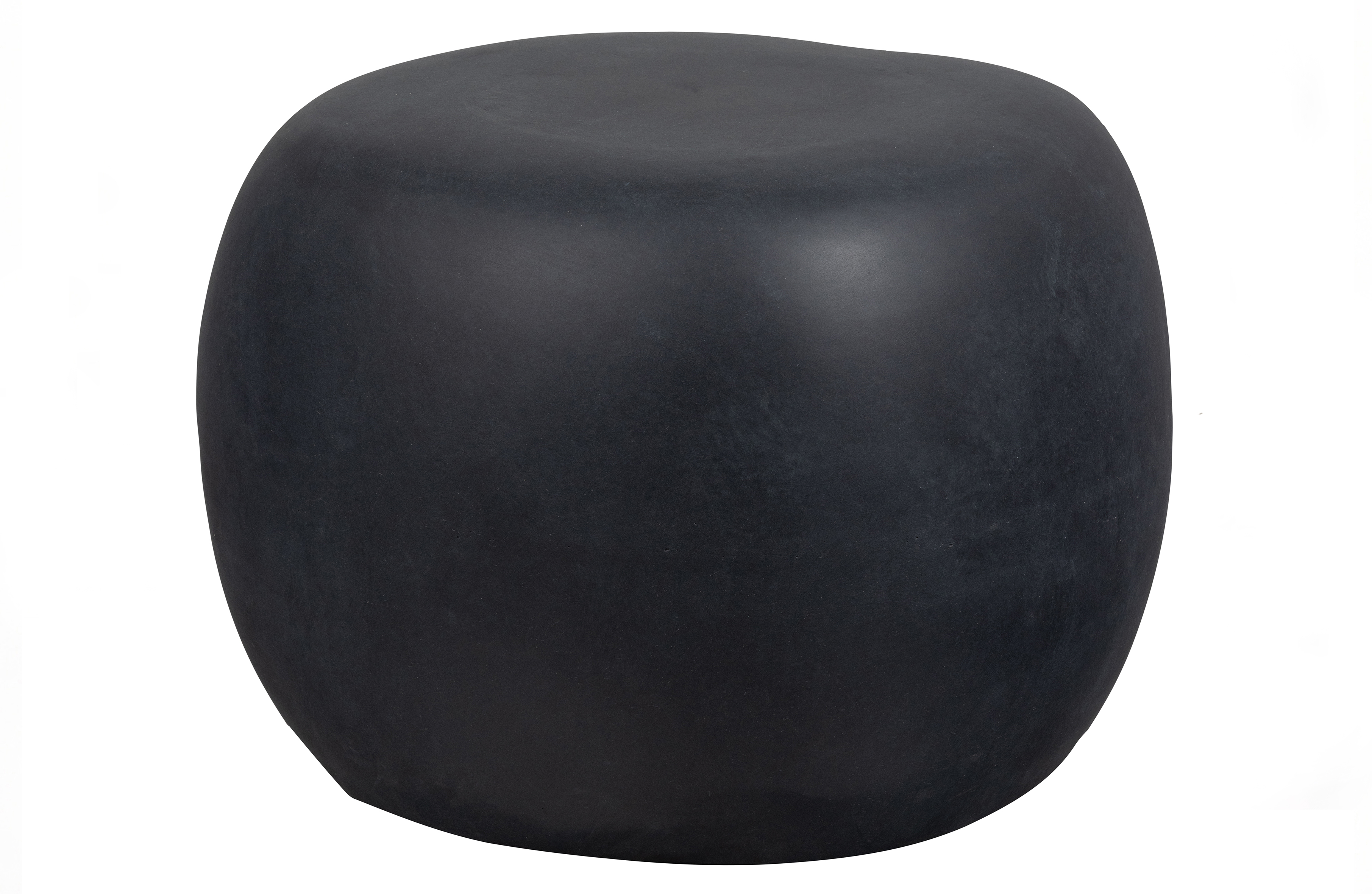 Table basse en fibre d&rsquo;argile ø50cm – Gris anthracite
