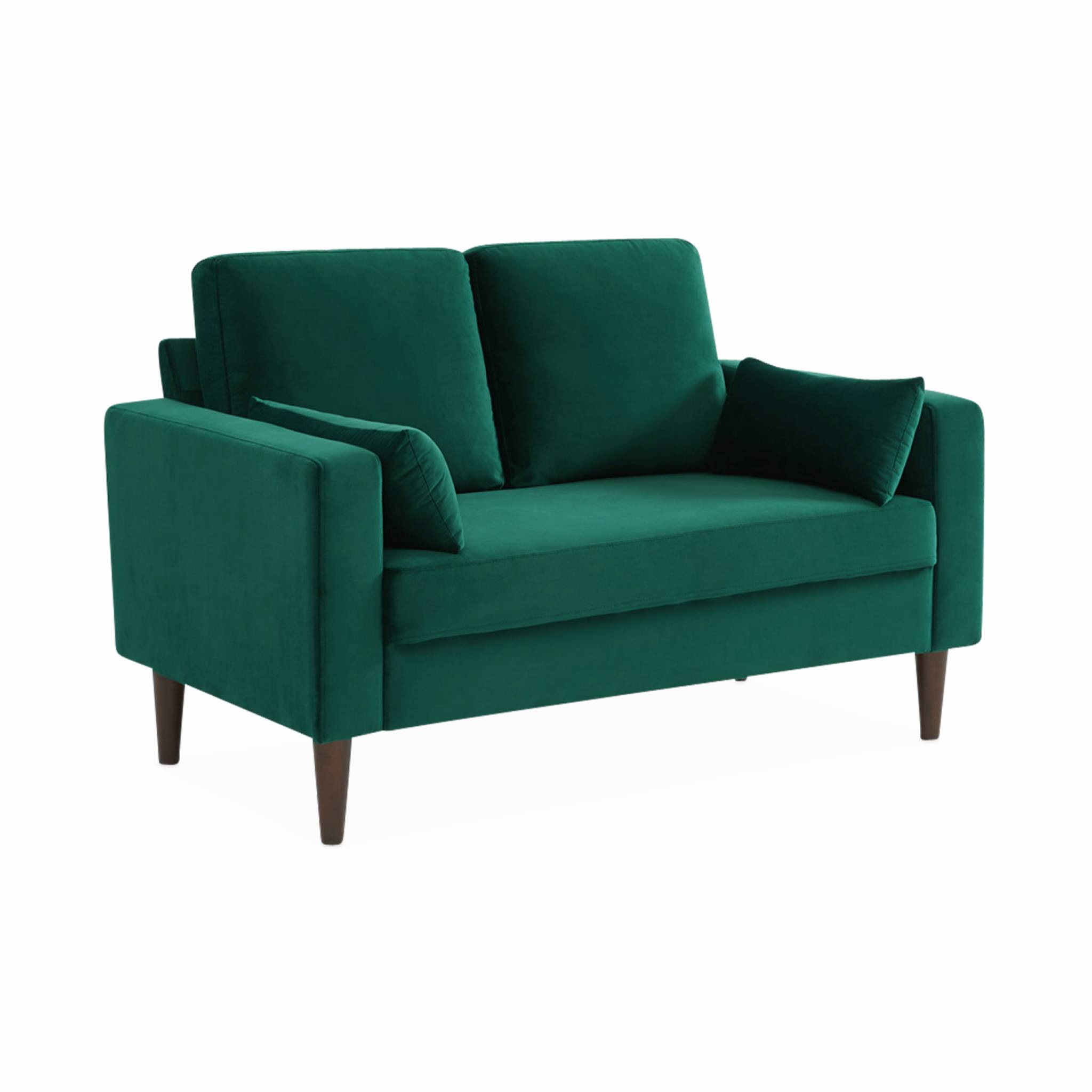 Canapé fixe 3 places Tissu Pas cher Design Confort Vert