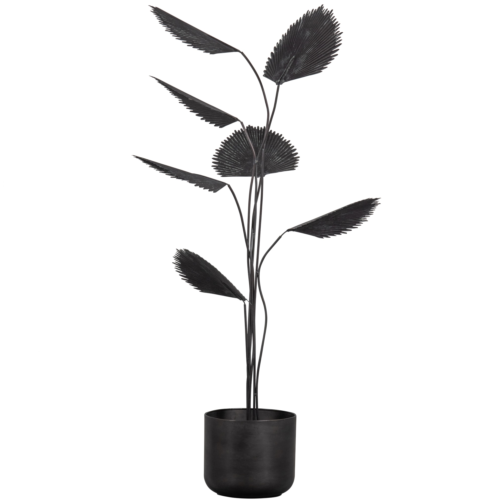Plante artificielle d'intérieur en métal noir