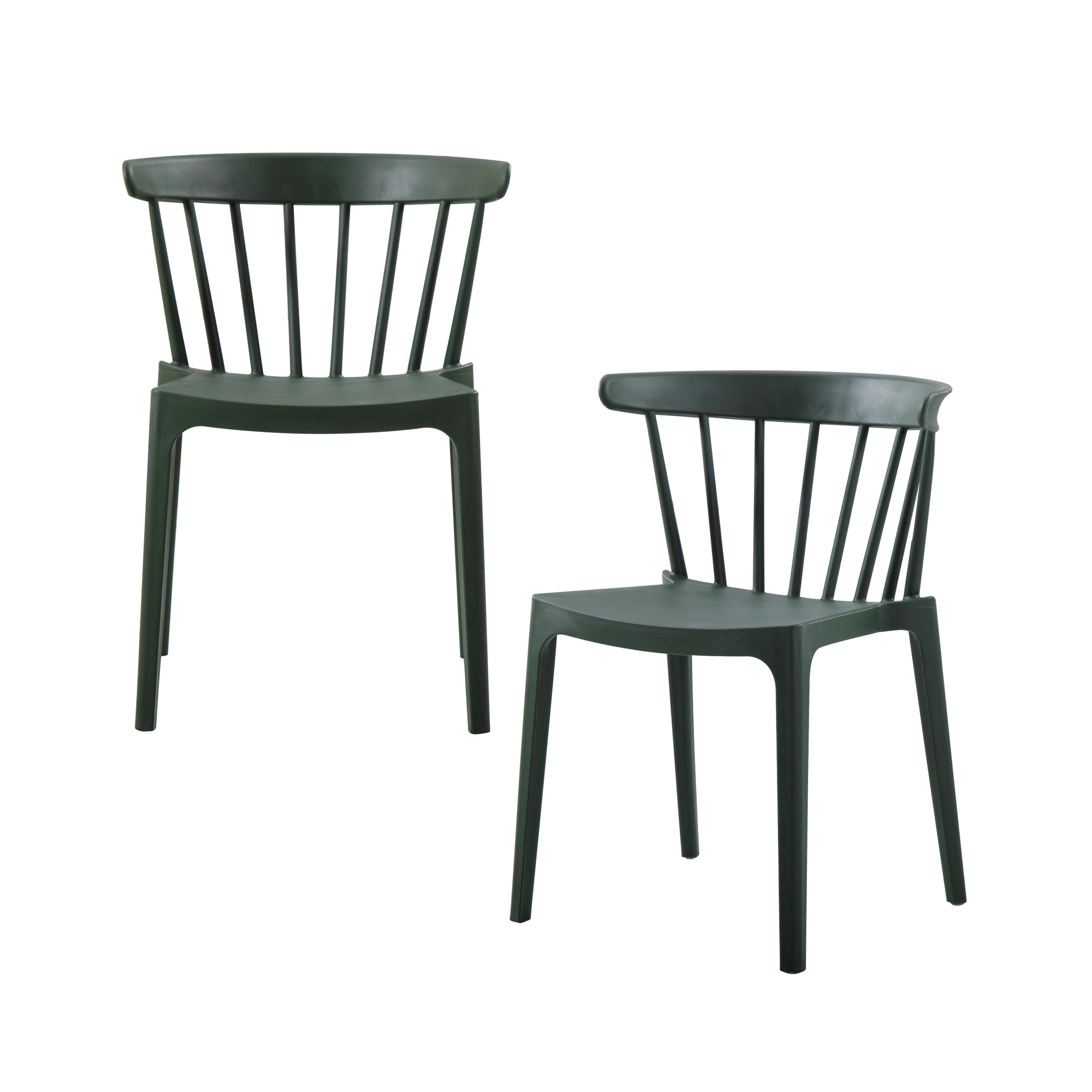 Lot de 2 chaises de Jardin Vert Armée