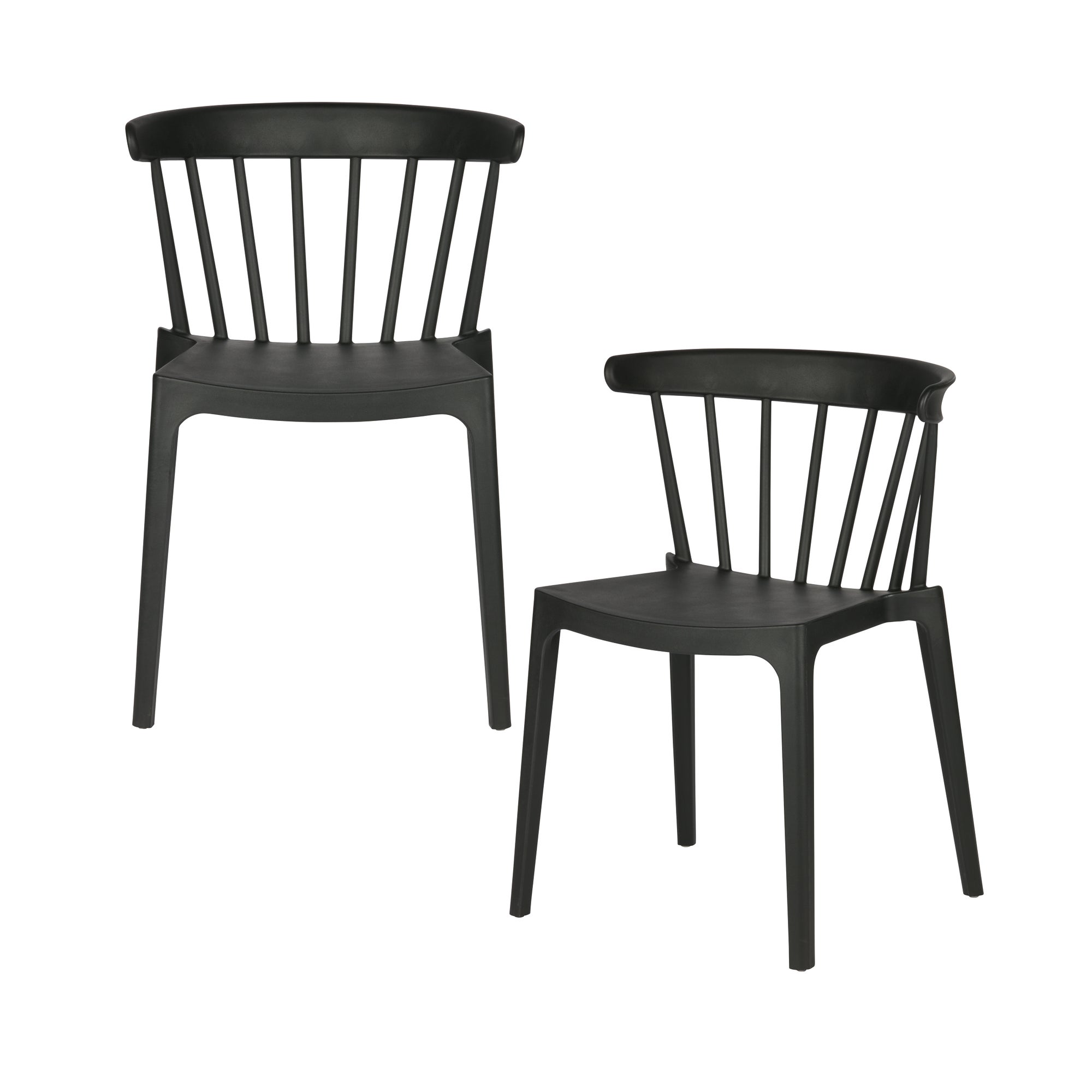 Lot de 2 chaises de jardin Noir