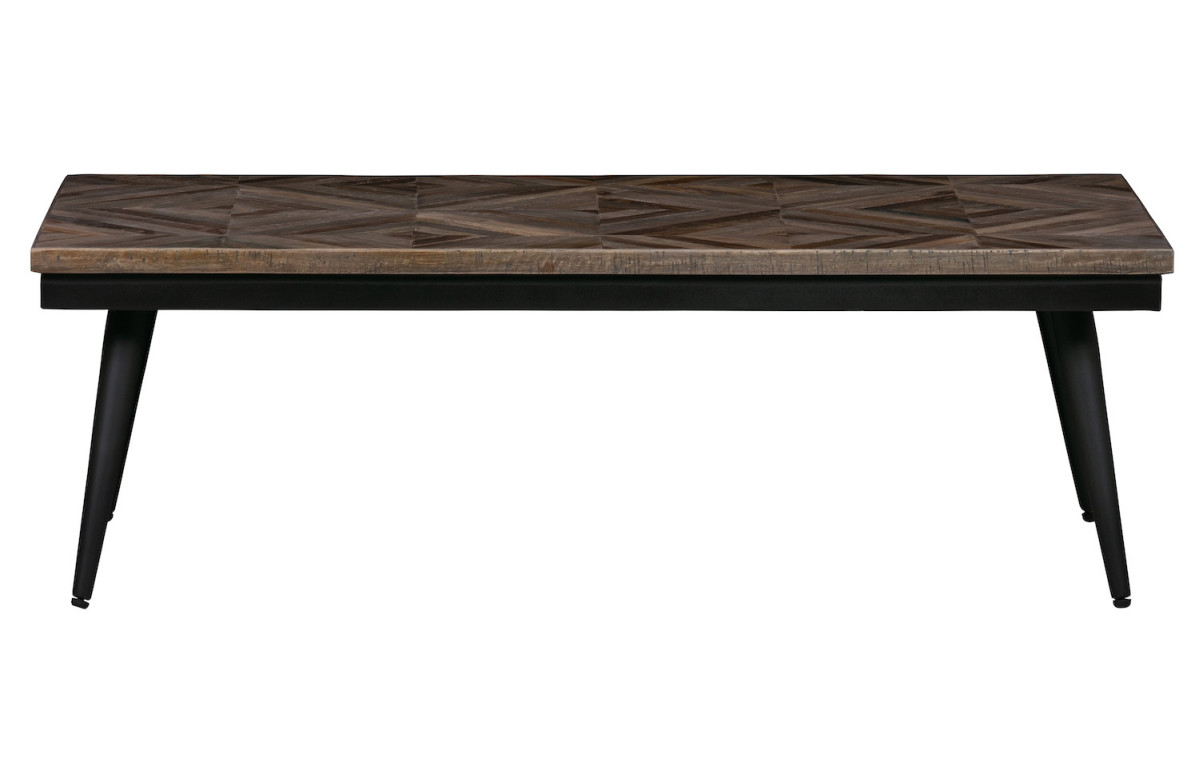 Table basse bois et métal rectangulaire