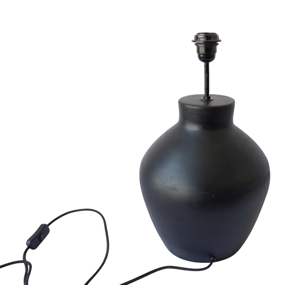 Pied de lampe en terre cuite