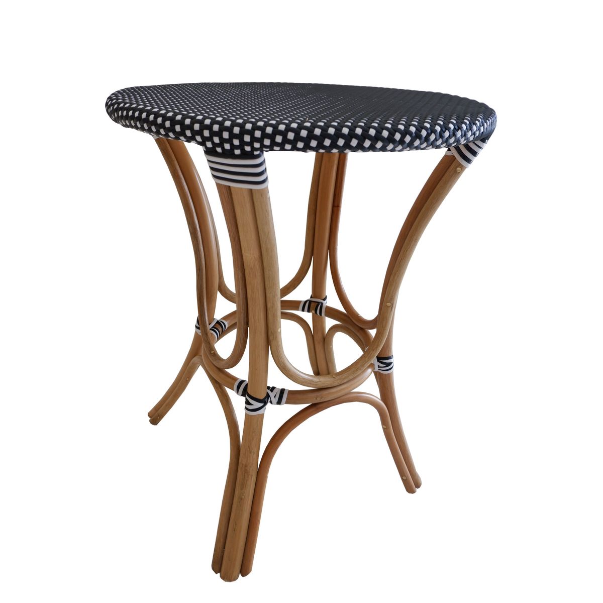 Table de bistro en résine tressée