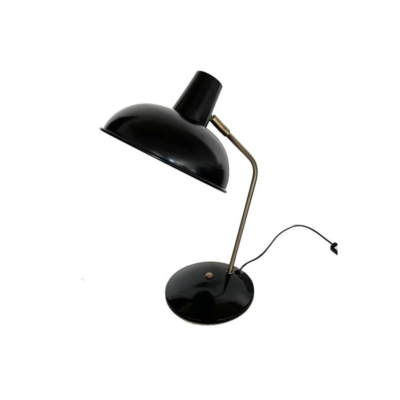 lampe de bureau en métal noir