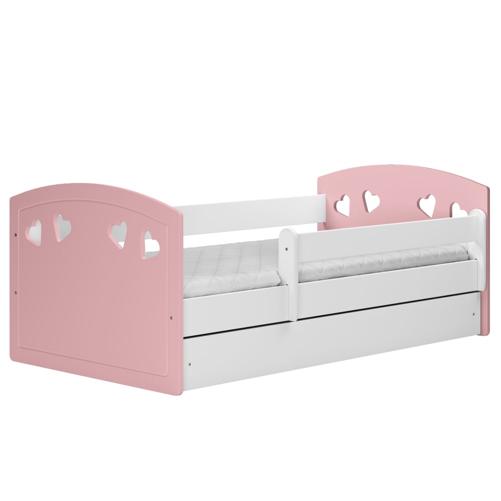 lit enfant à barrière 180x80 cm avec tiroir - matelas non inclus