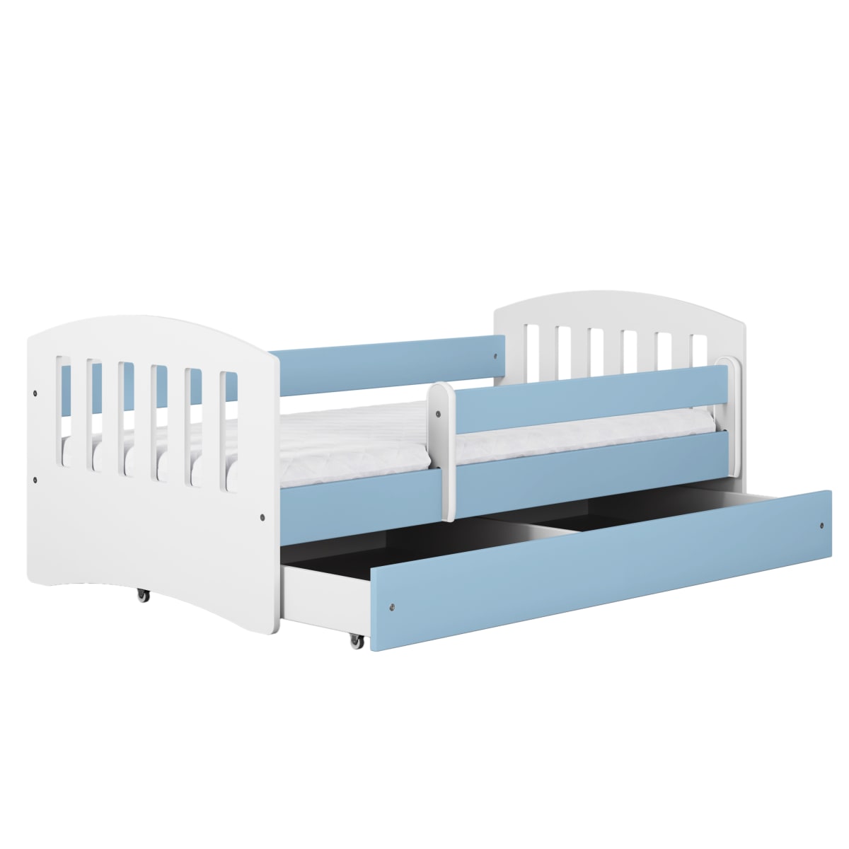 Lit Enfant à barrière 140x80 cm avec tiroir - matelas non inclus (Kocot Kids) - Image 1