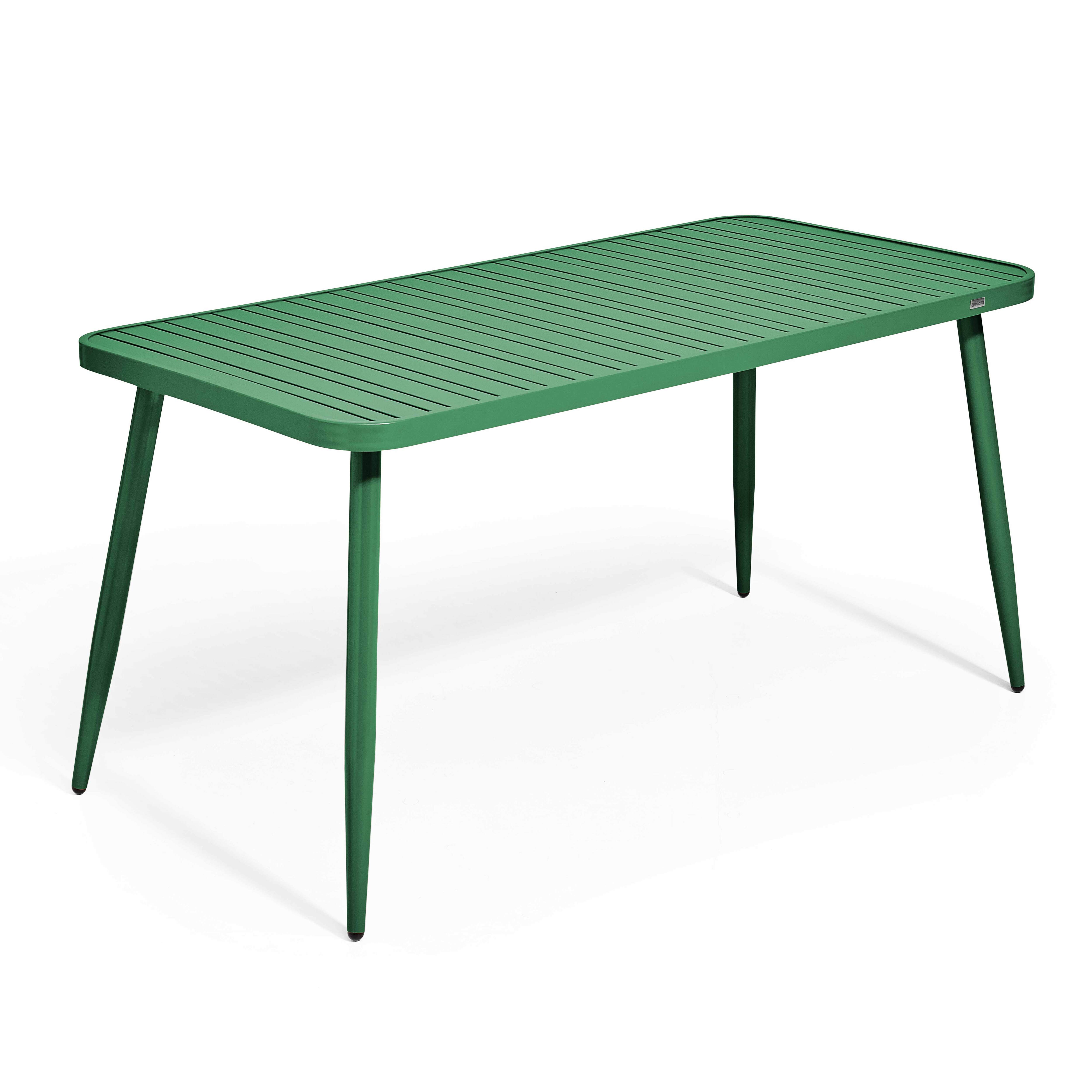 Table de jardin en aluminium vert olive