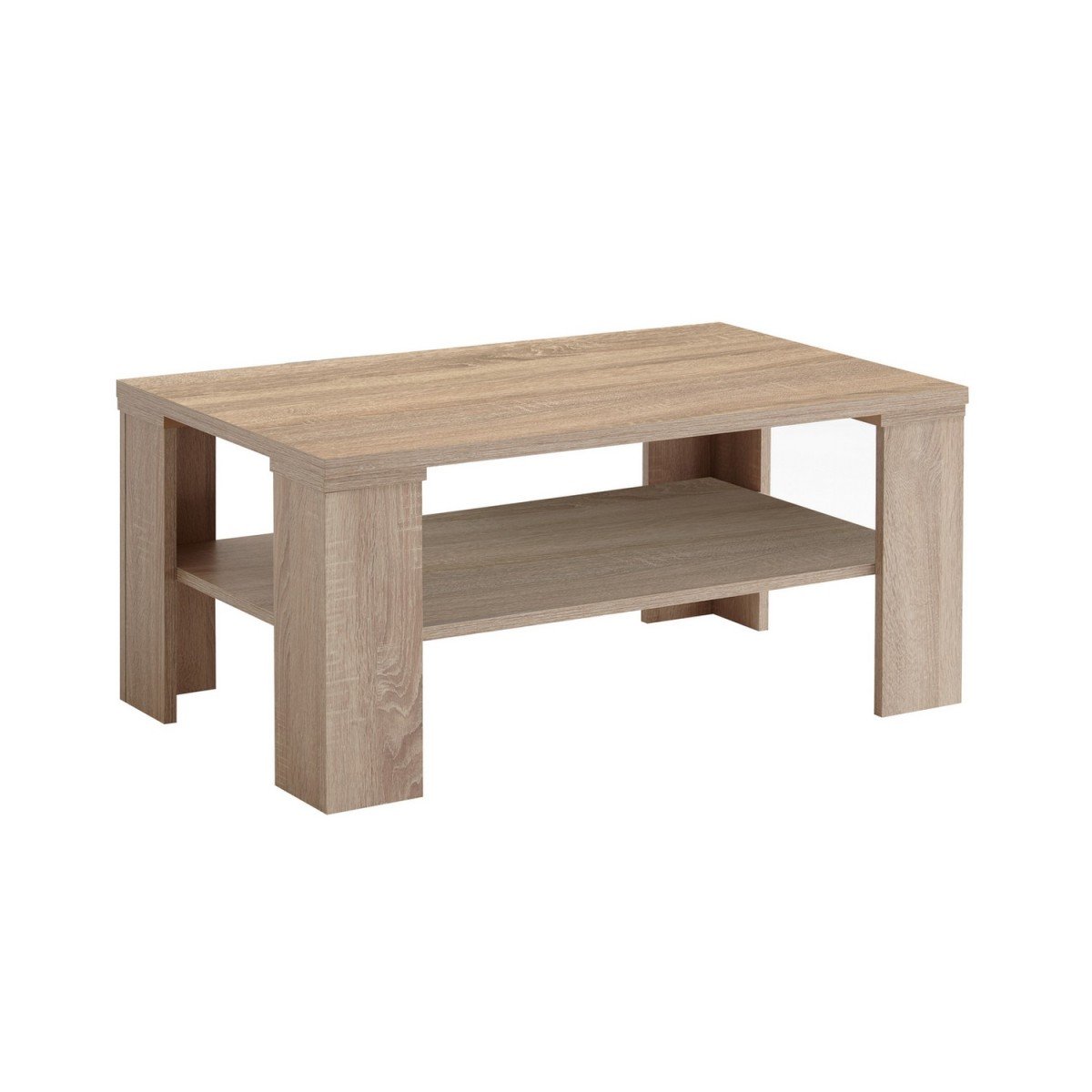 Table Basse 1 Étagère H46 cm – Marron