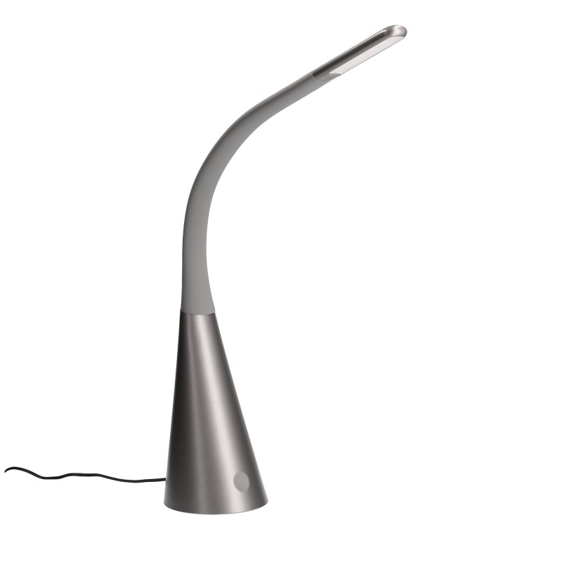lampe de table led en métal gris