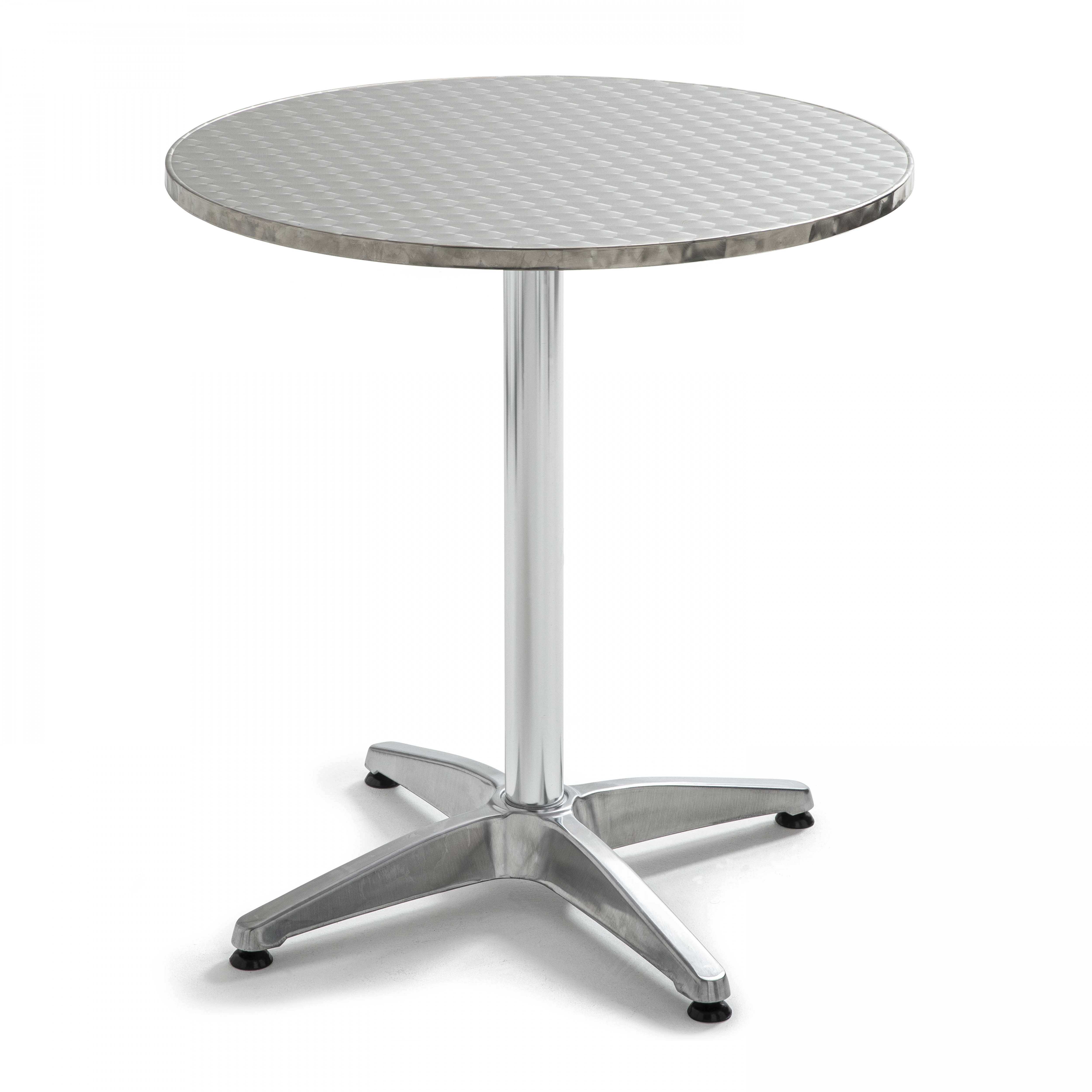 Table ronde inclinable en aluminium gris