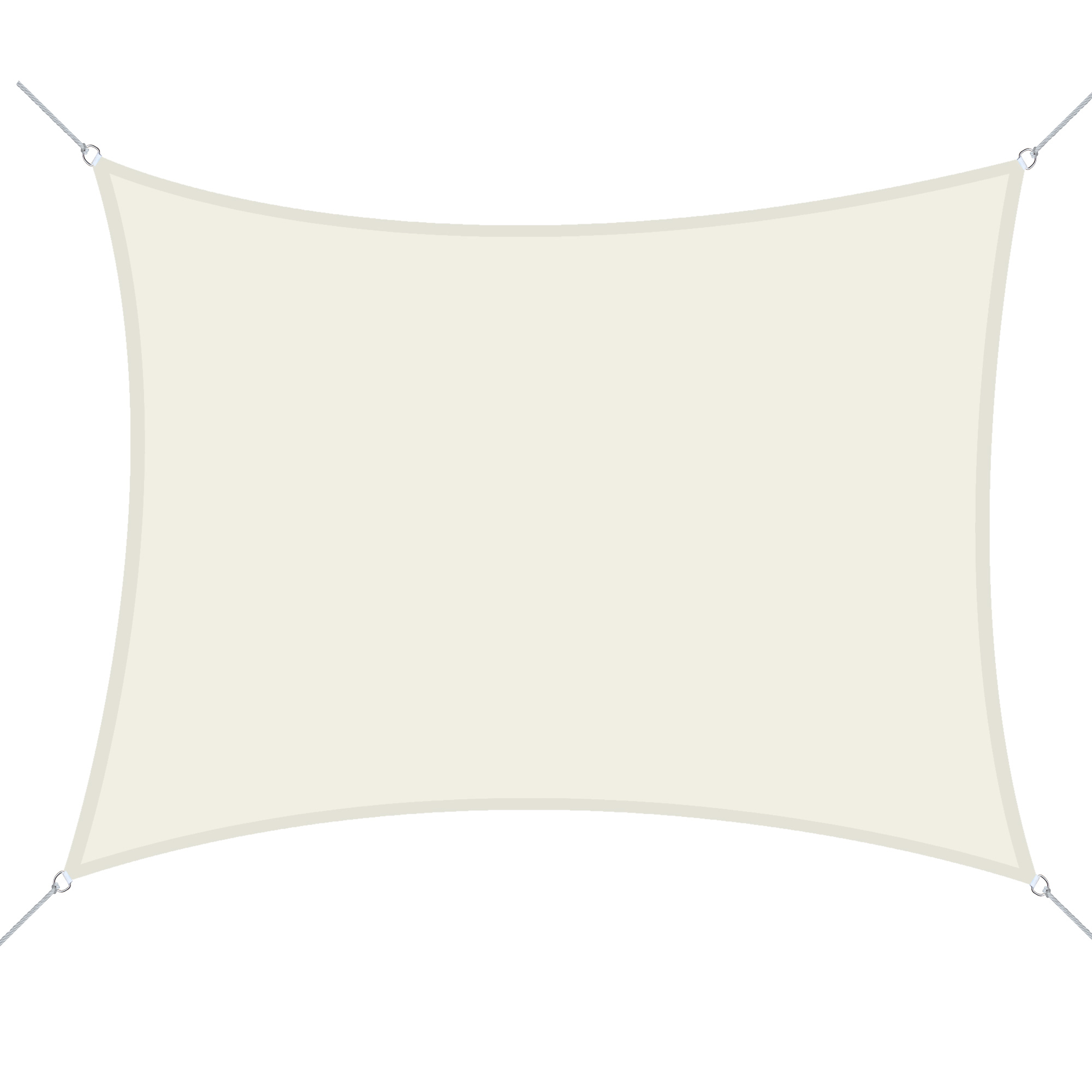 Voile d'ombrage rectangulaire 6L x 4l m