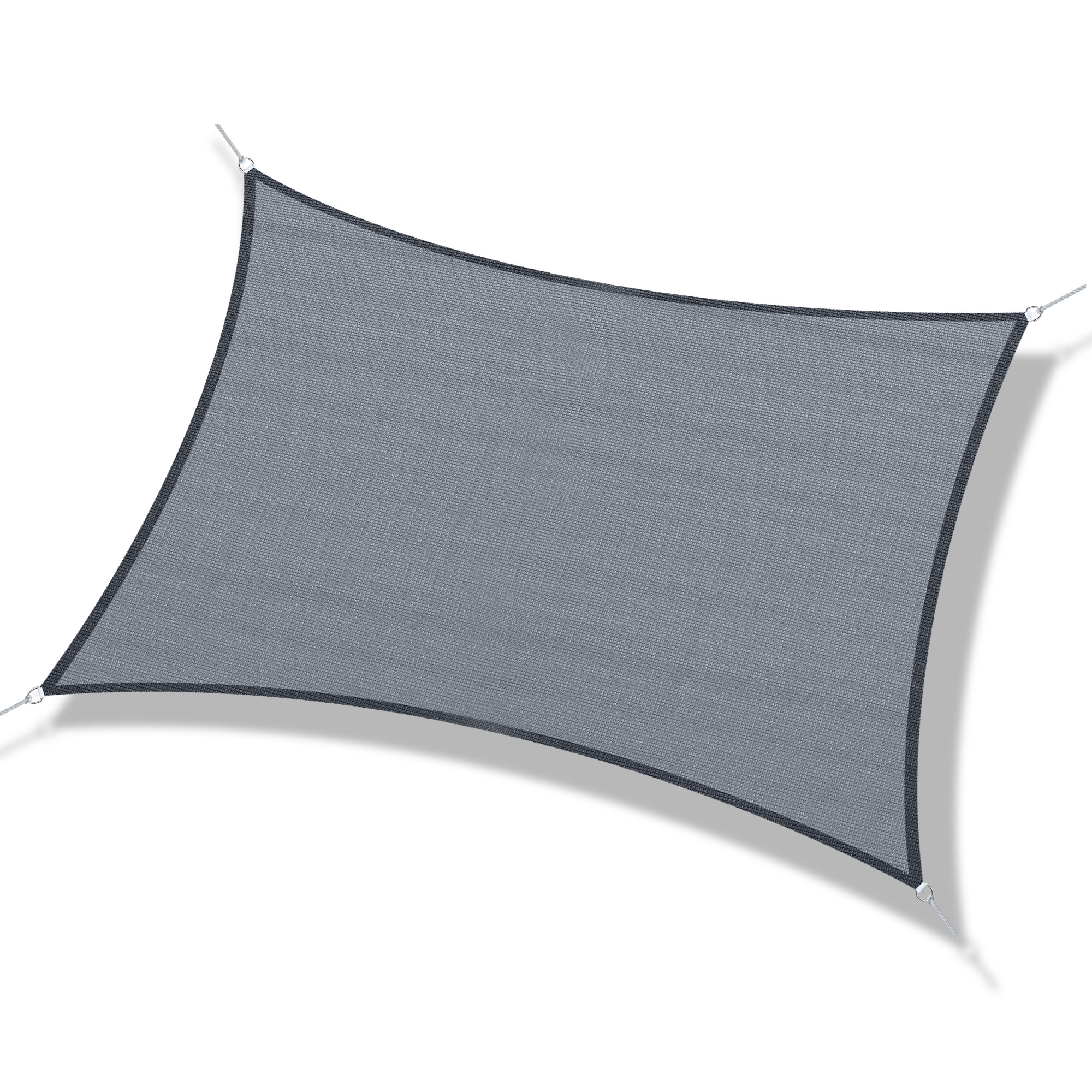 Voile d'ombrage rectangulaire 6L x 4l m gris