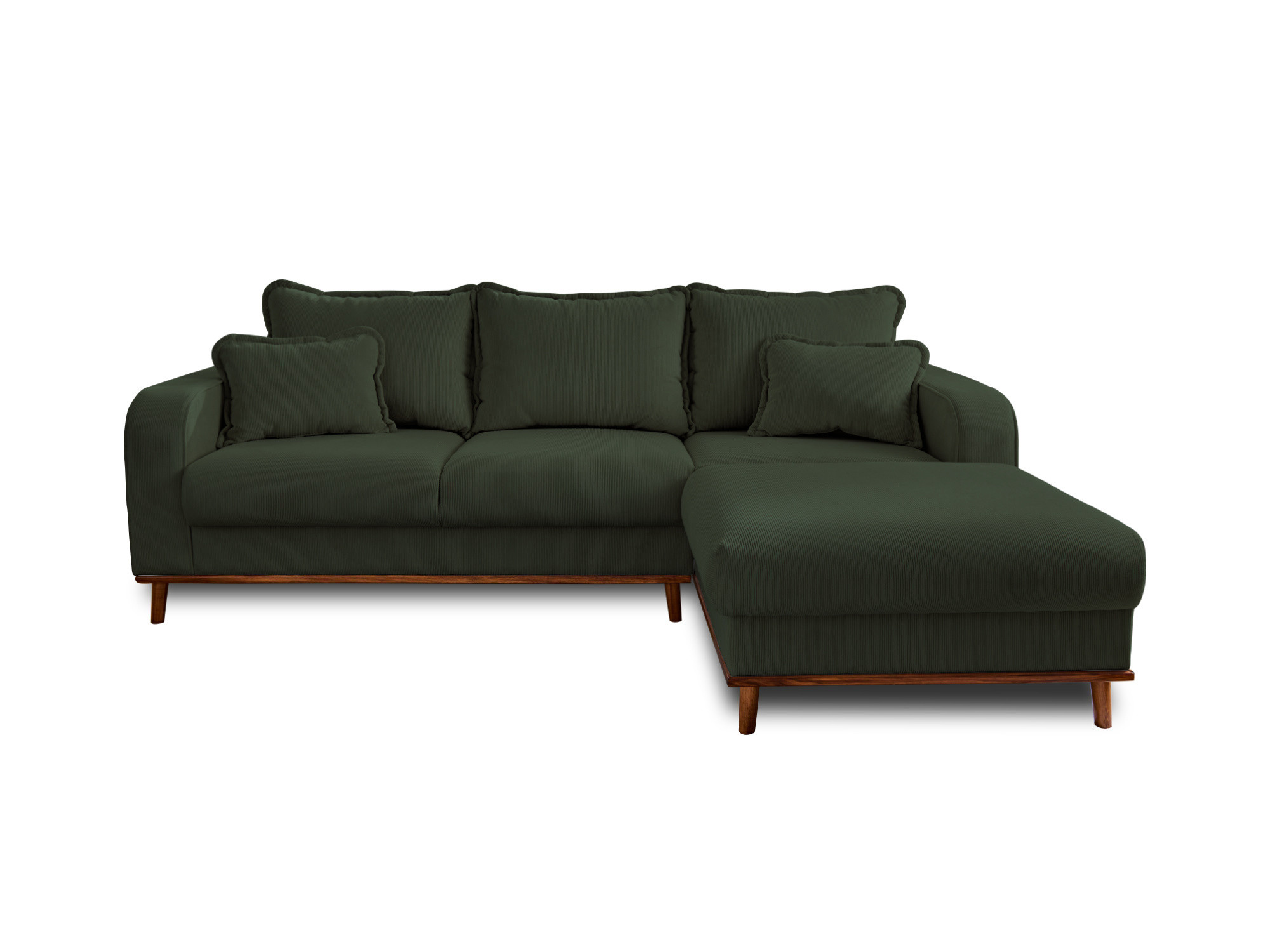 Canapé d'angle 4 places Beige Velours Moderne Confort Promotion