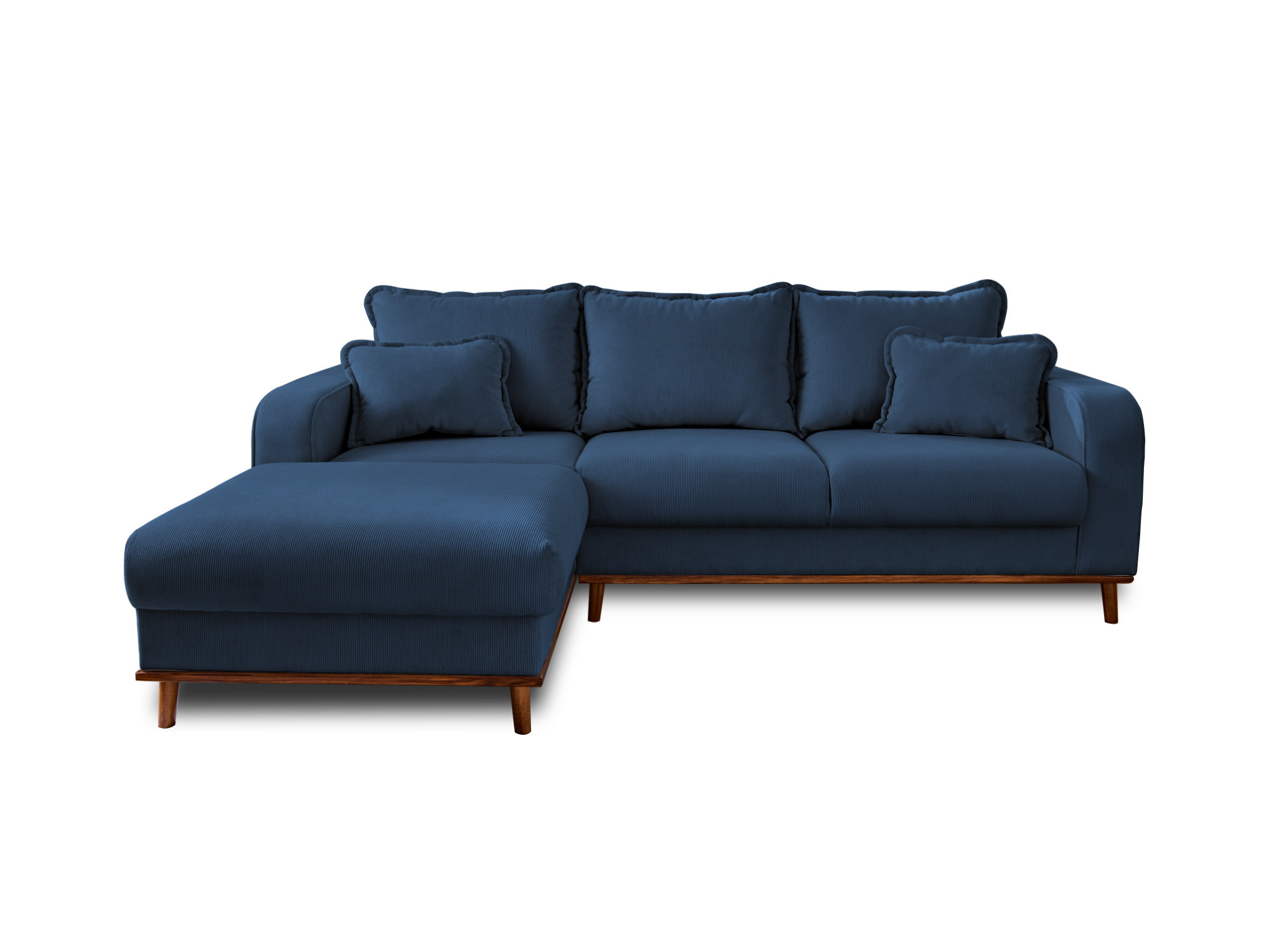 Canapé d'angle 4 places Beige Velours Moderne Confort Promotion
