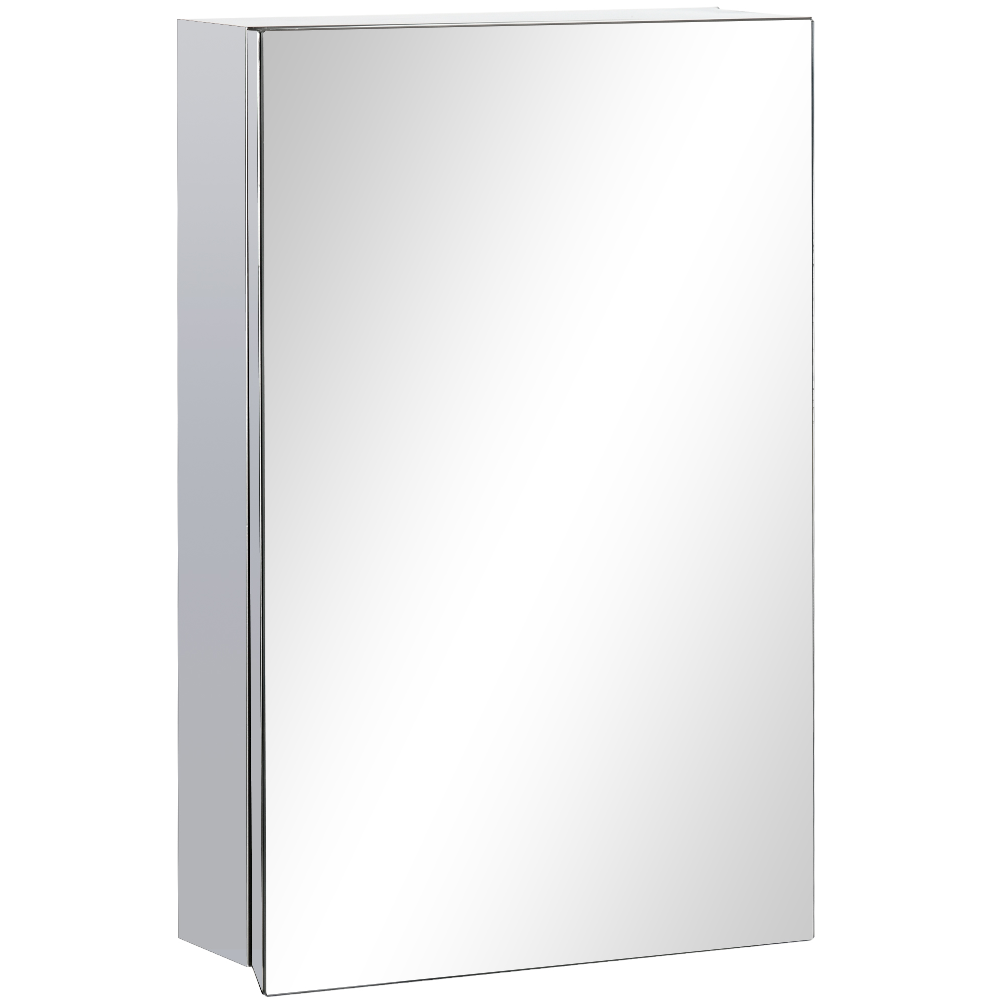Armario con espejo color plata 39 x 12 x 60 cm