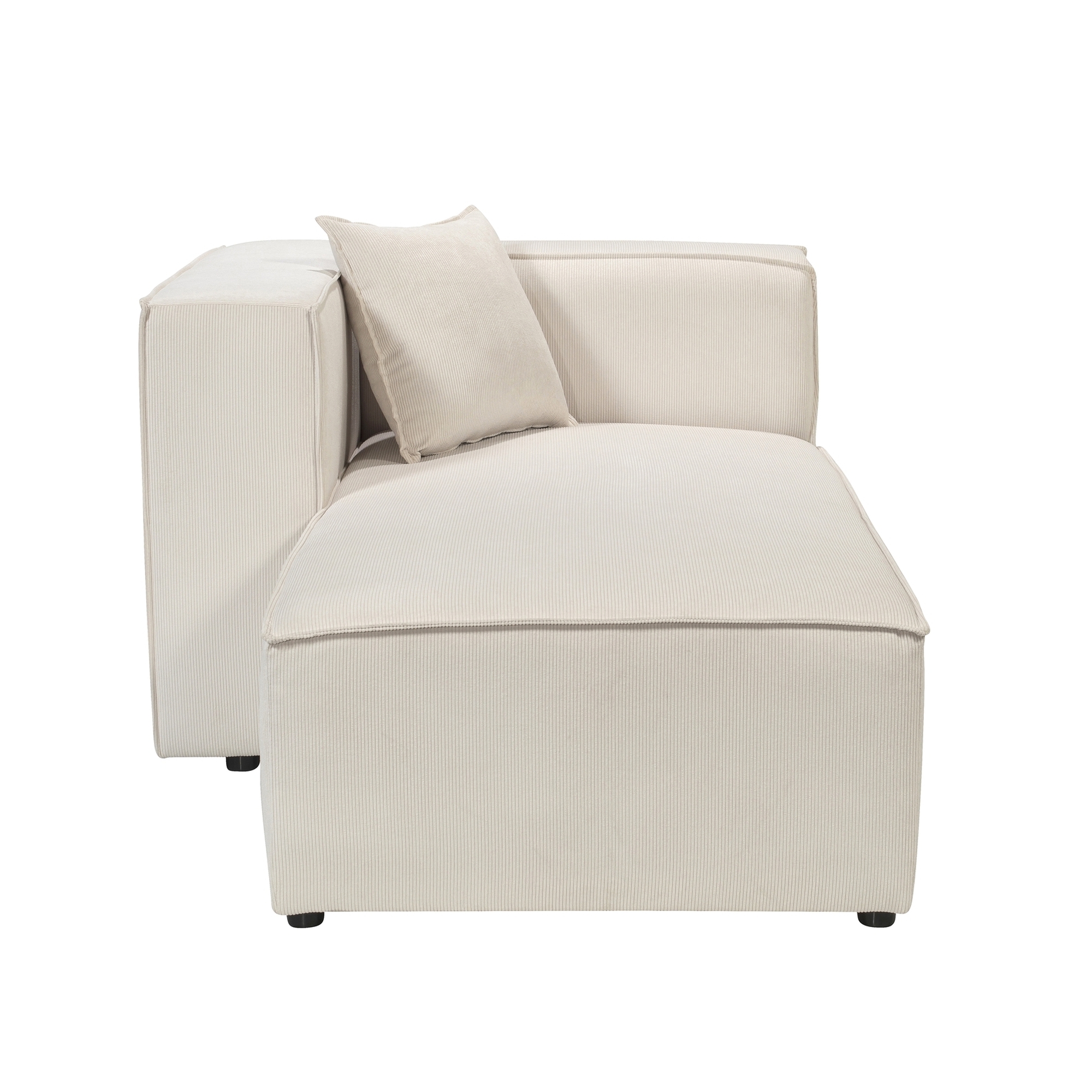 Canapé modulable Beige Velours Moderne Confort Promotion