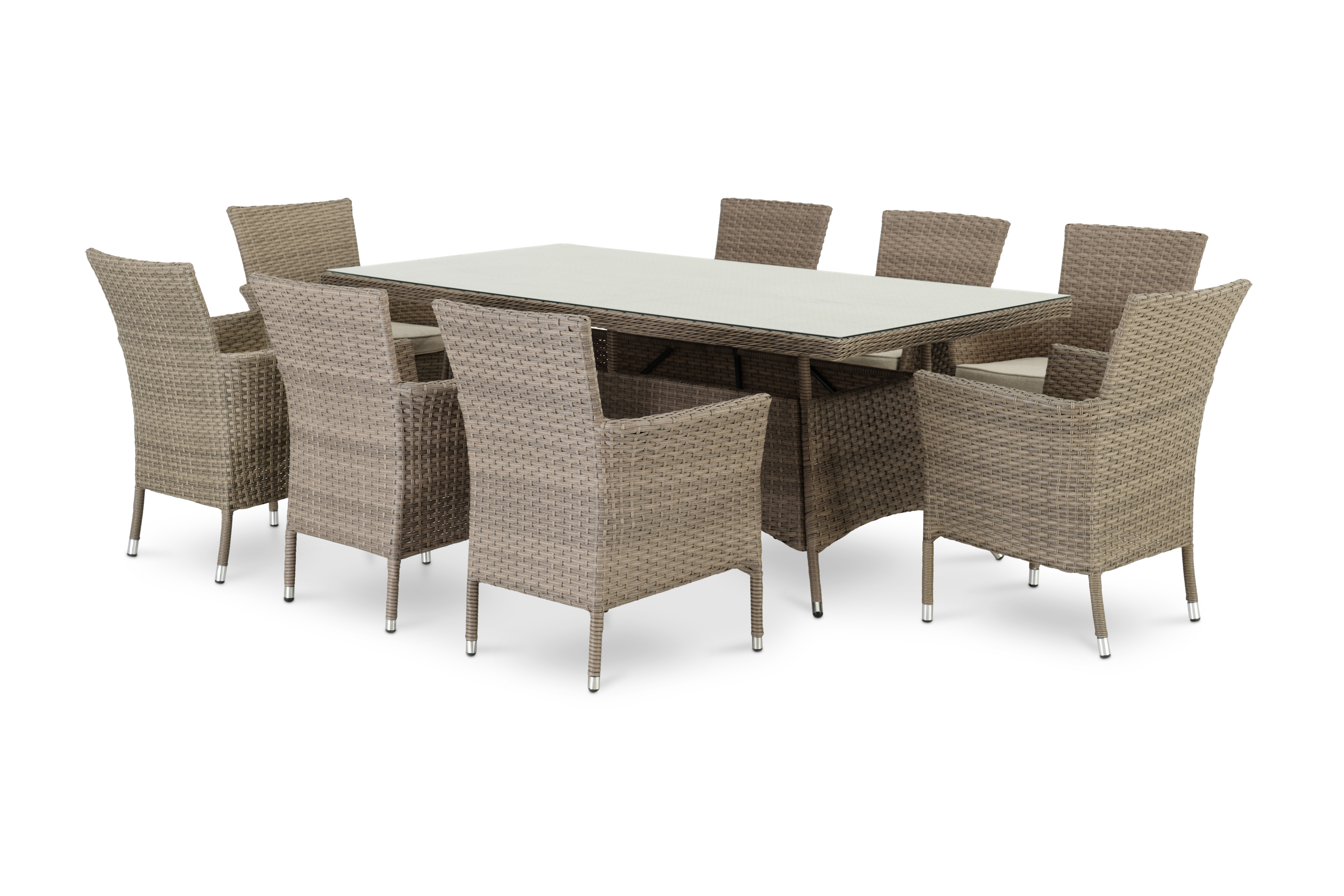 Ensemble de jardin table 200x100 et 8 chaises