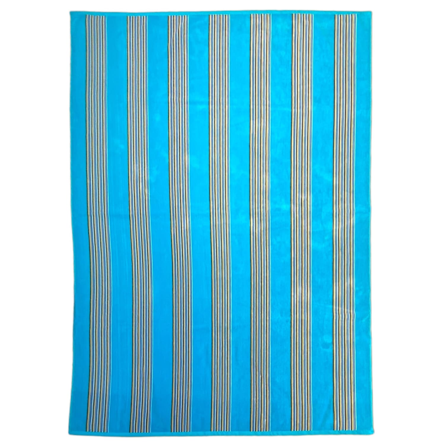serviette de plage éponge velours mil-turquoise 140x180