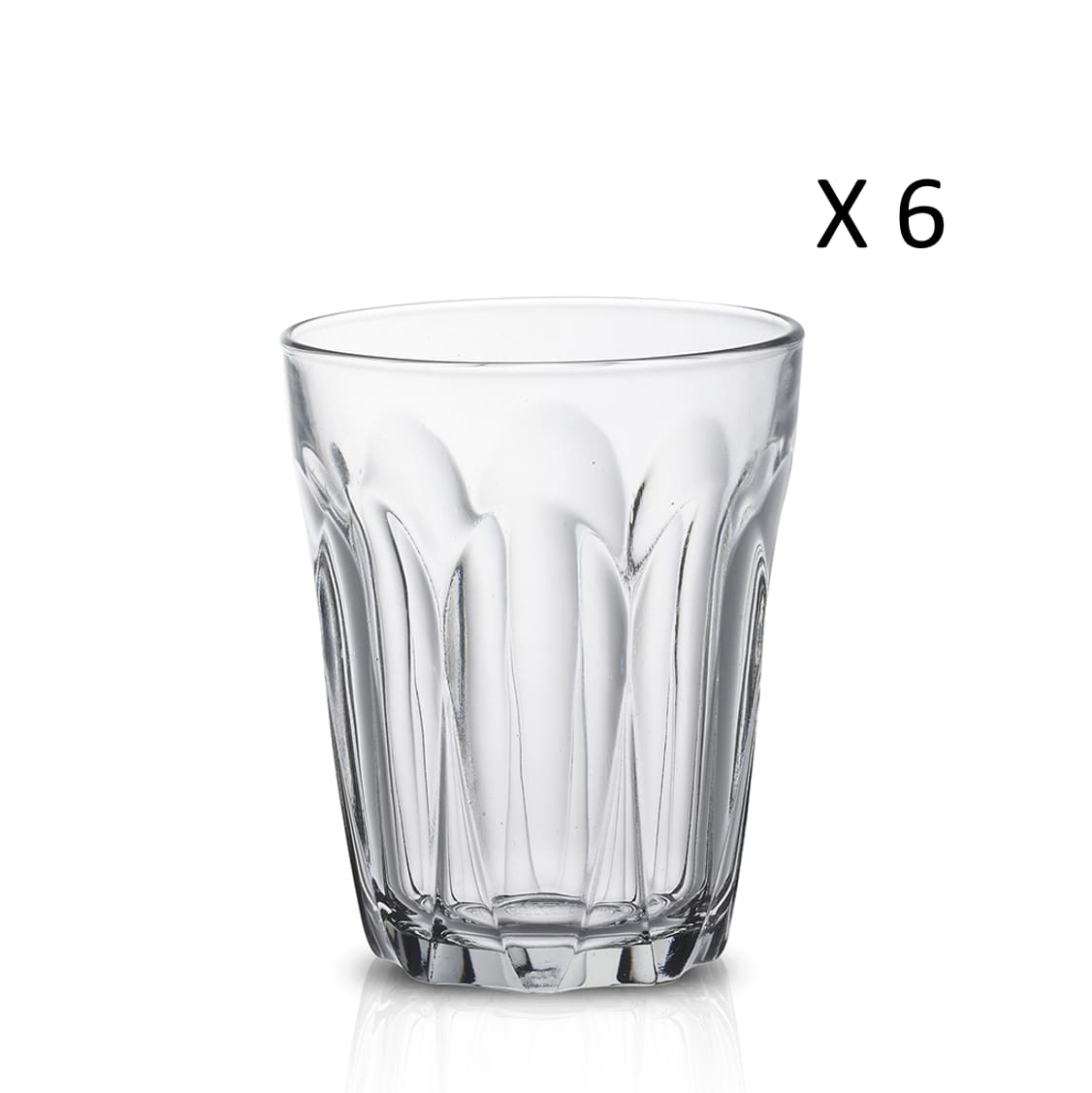 verre à eau à facettes 22cl en verre trempé résistant transparent
