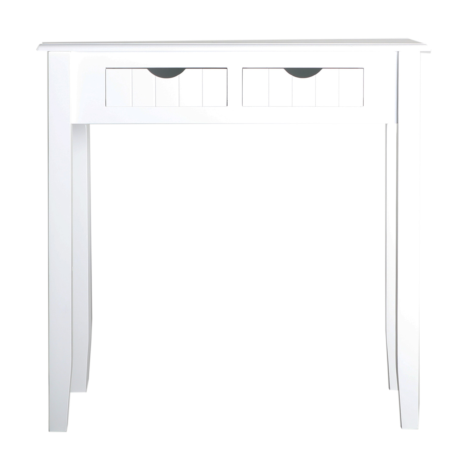 Console en bois de paulownia blanc 80x35x80 cm