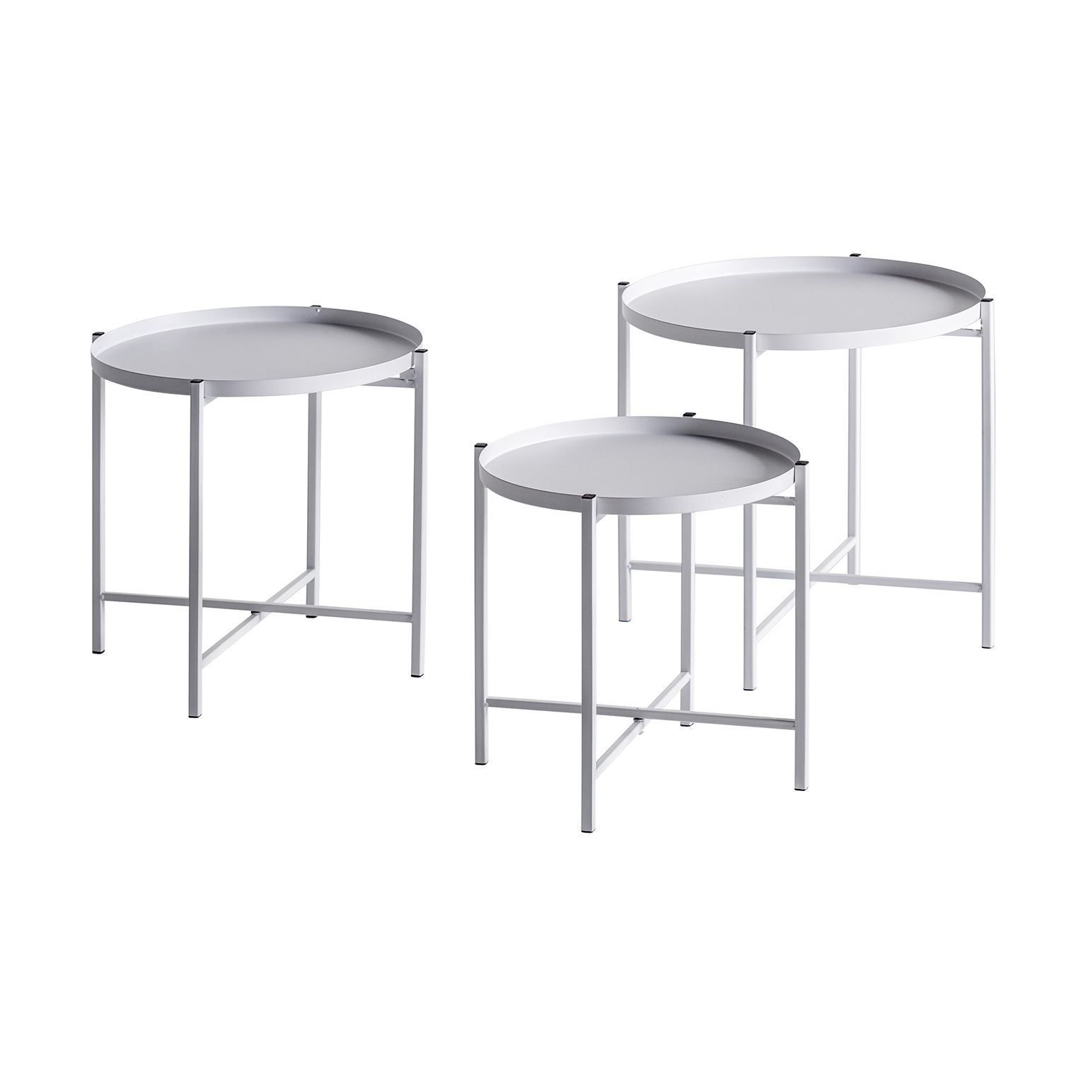 table basse en fer blanc 48x48x42 cm