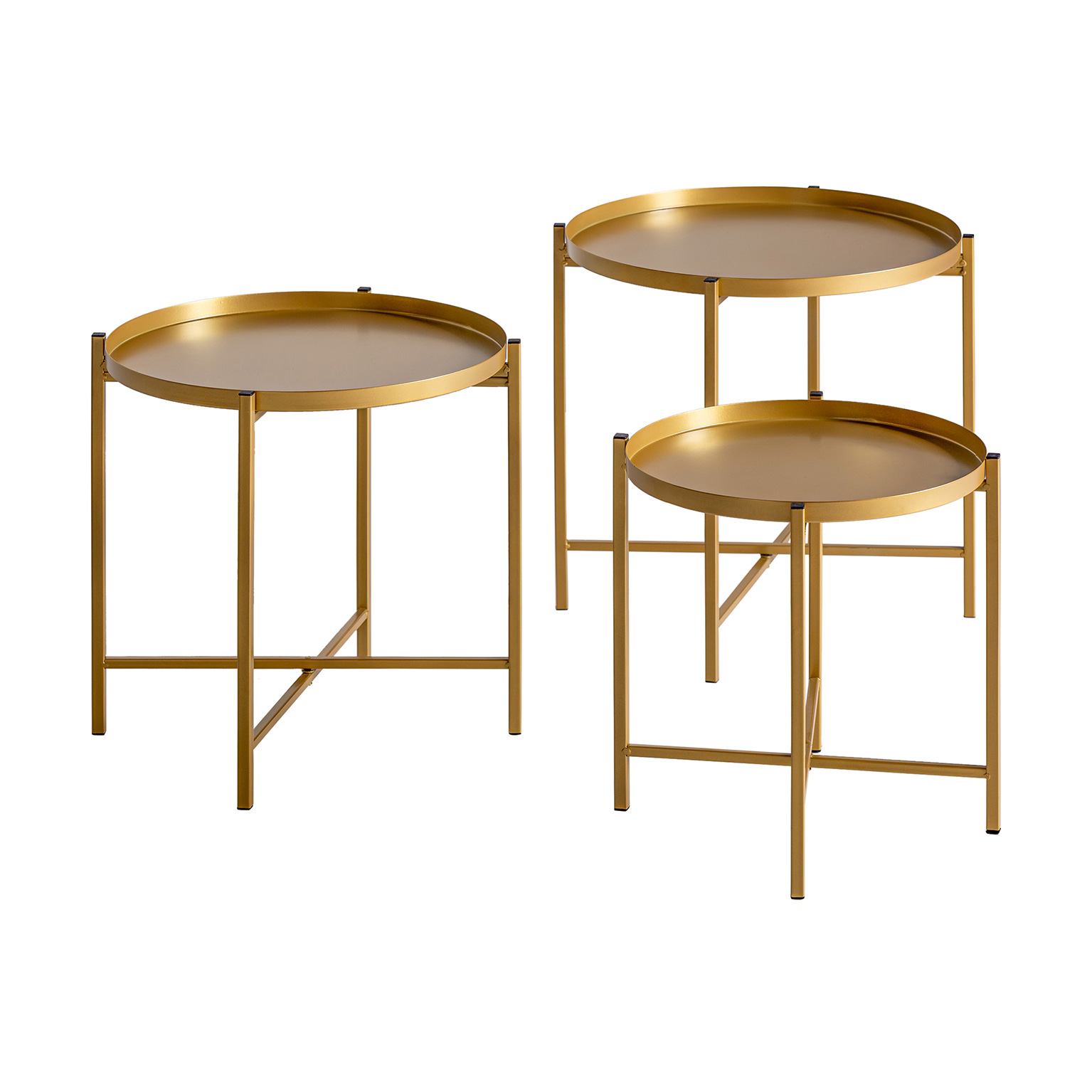 table basse en fer doré 48x48x42 cm