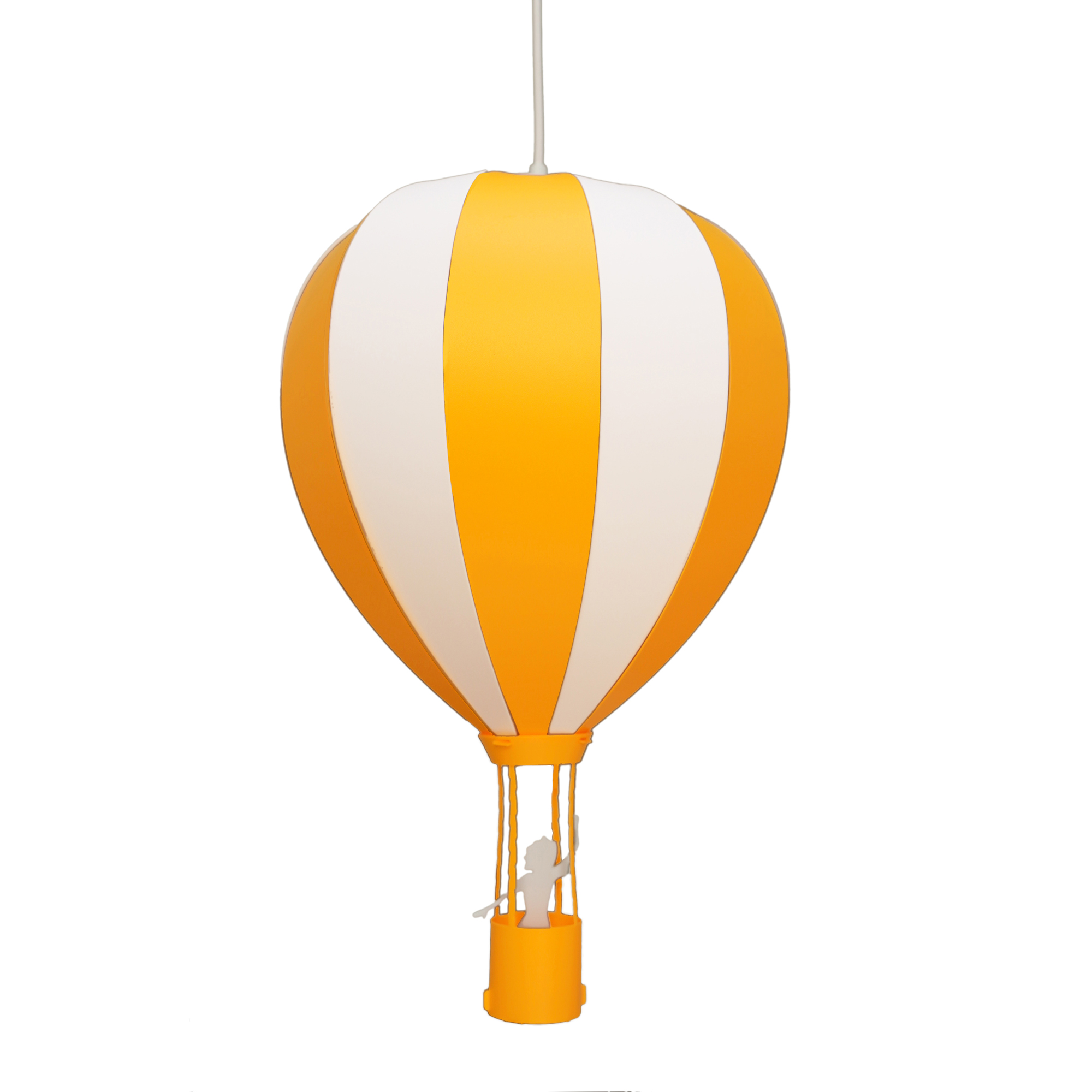 suspension enfants montgolfière orange 46cm