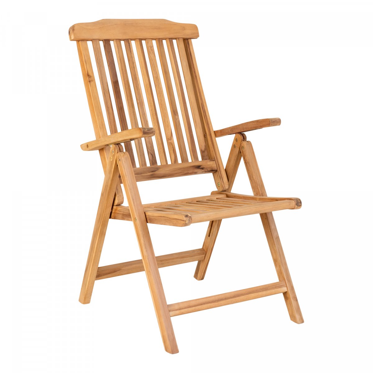 Chaise extérieur en bois massif avec accoudoirs