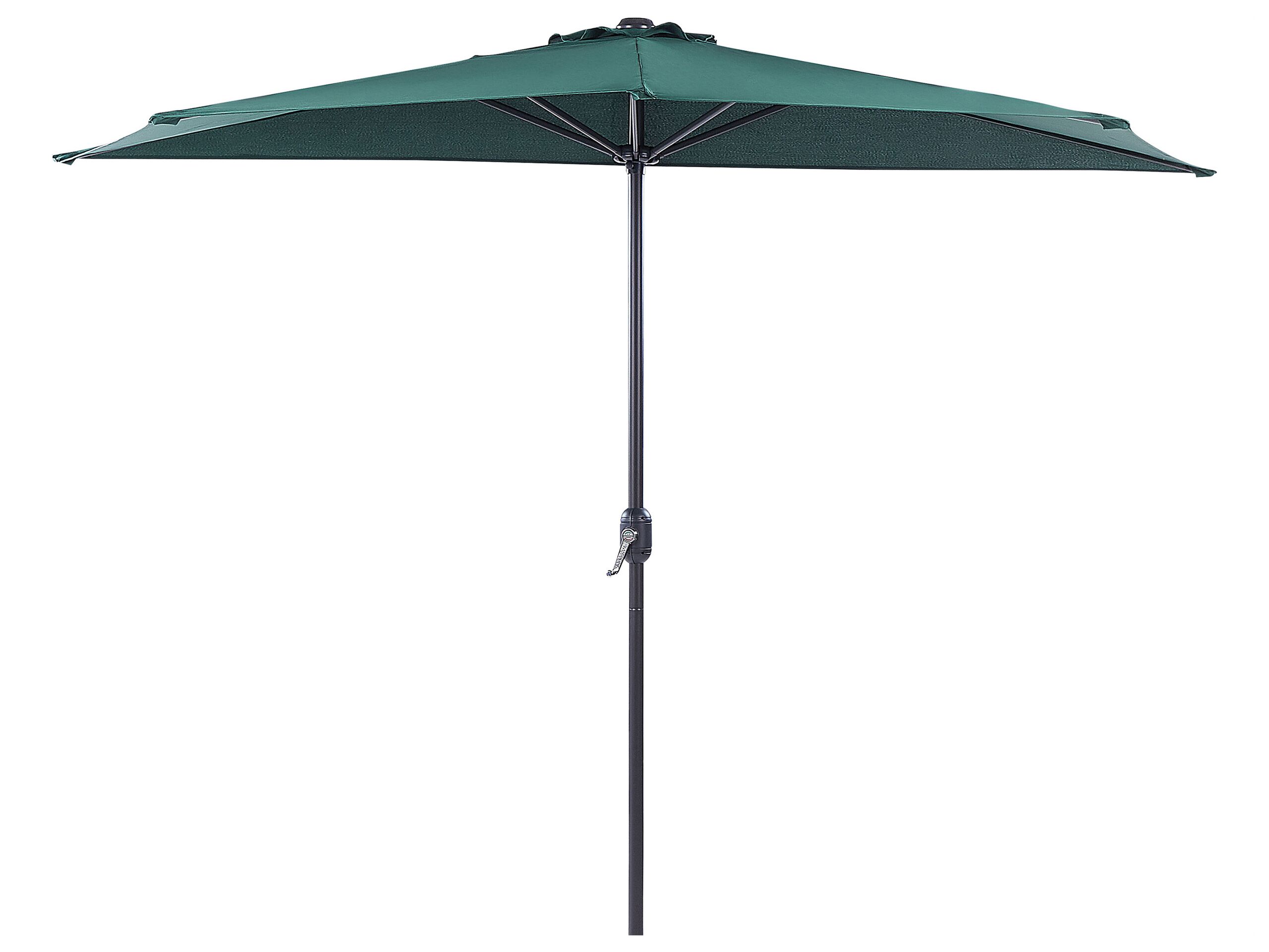 Parasol de jardin semi-circulaire 270 cm vert