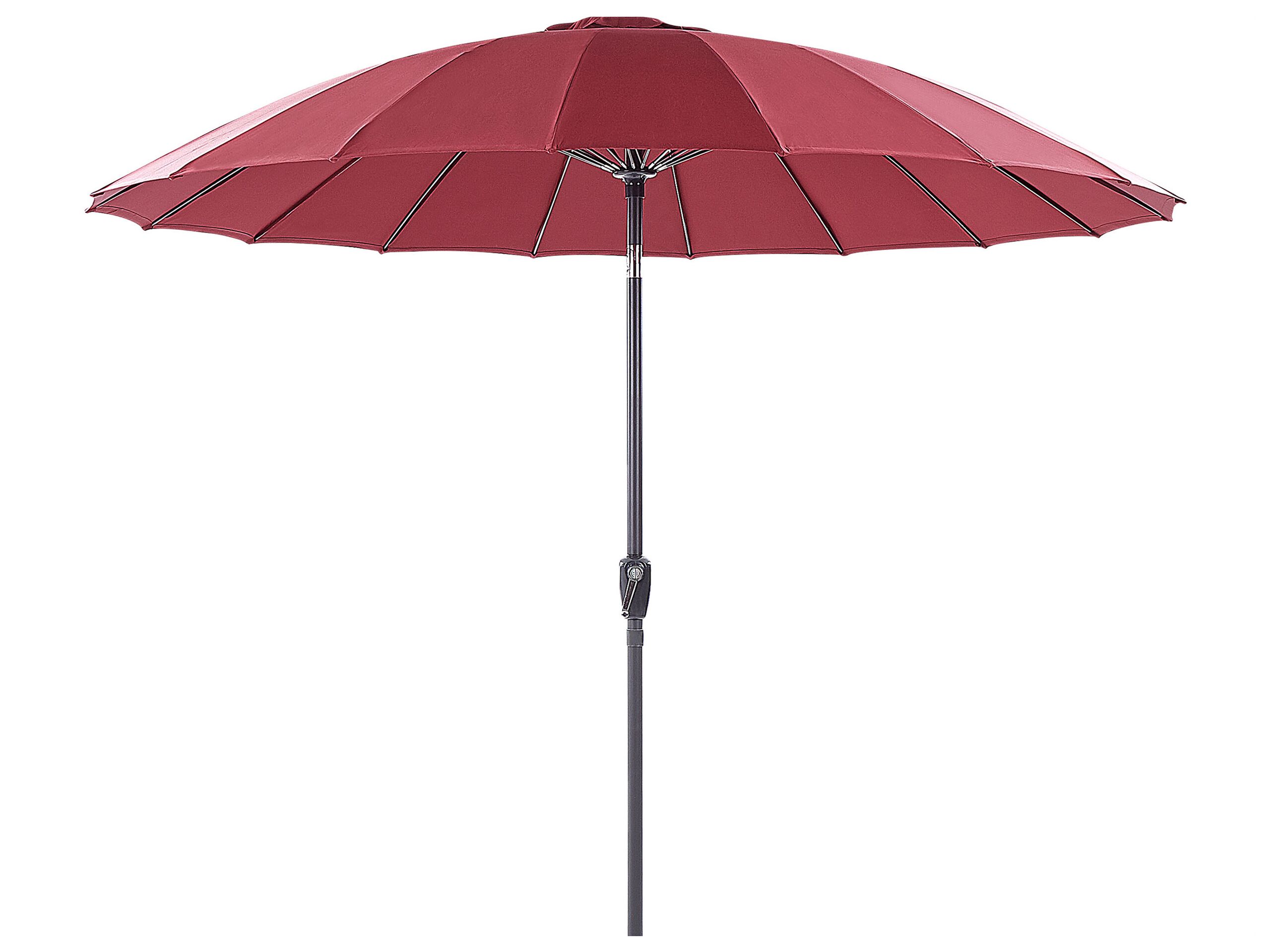 Parasol de jardín ⌀ 2.55 m rouge foncé