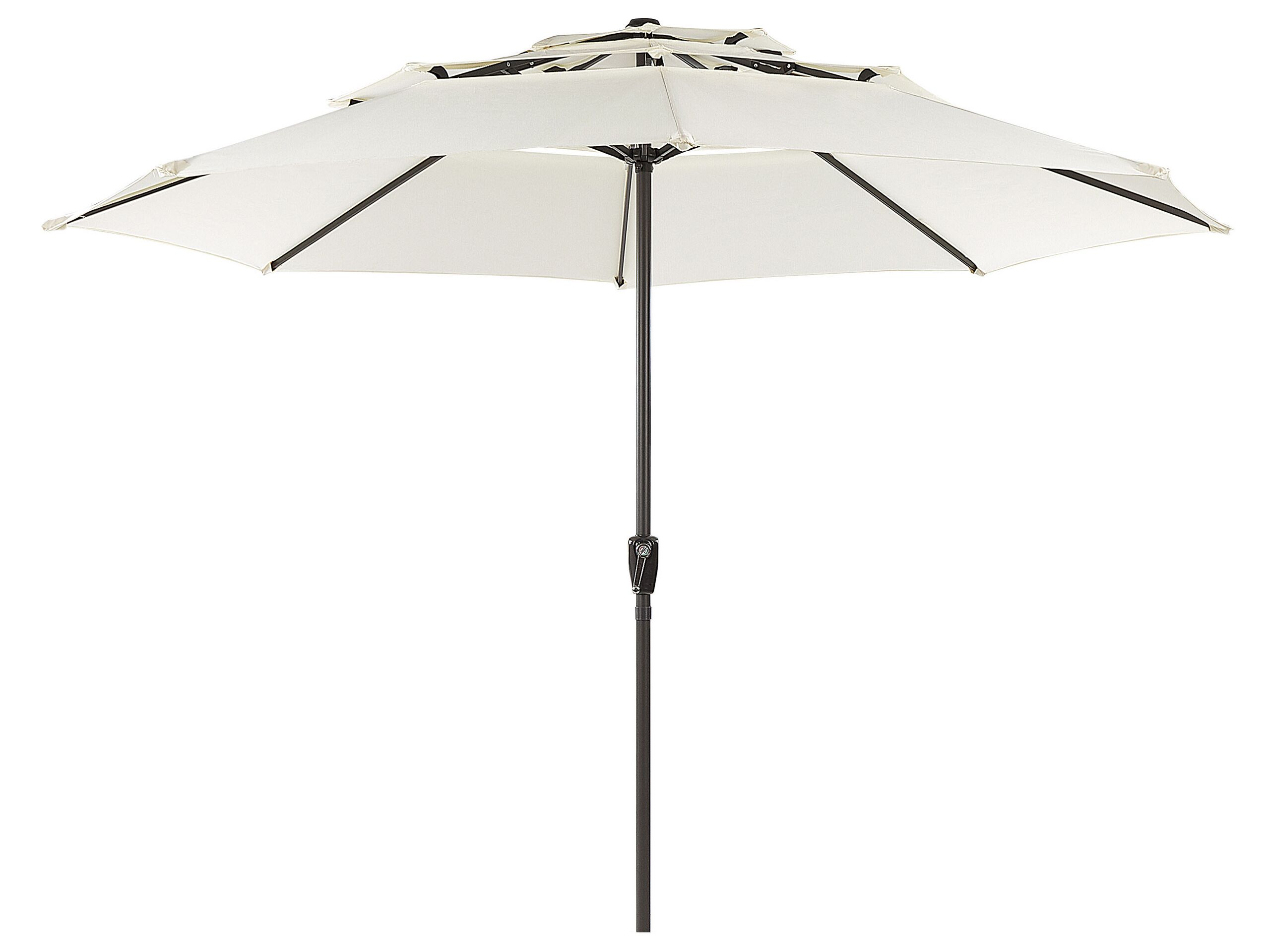 Parasol de jardin ⌀ 2.85 m beige clair