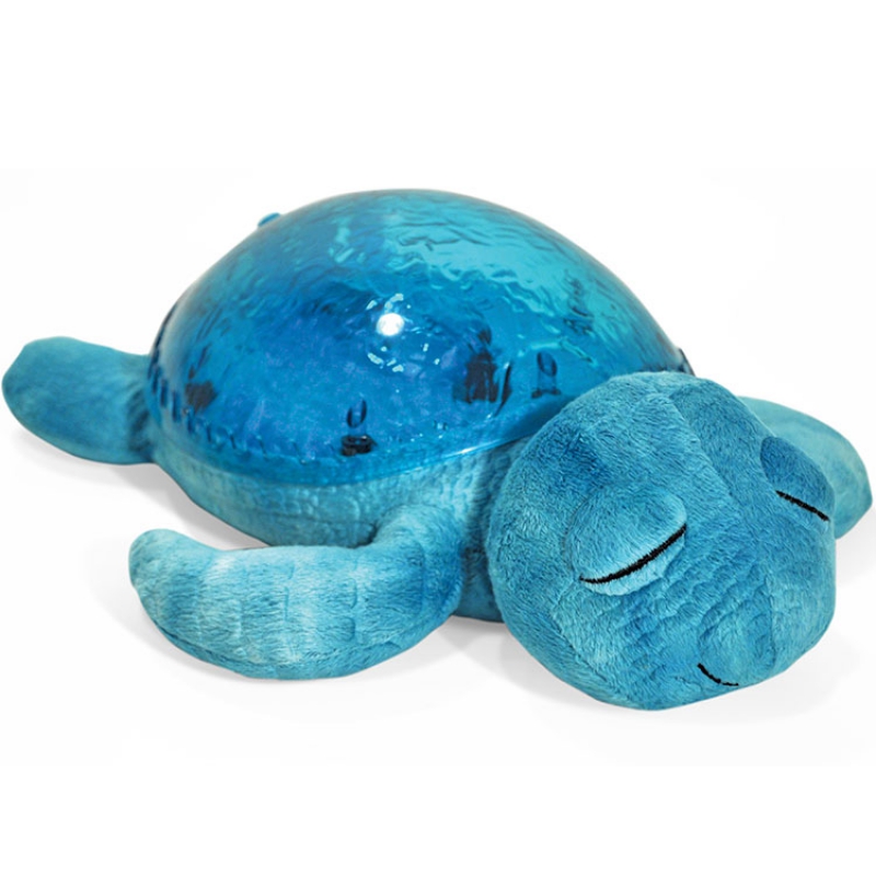 Veilleuse peluche tortue tranquille bleu turquoise