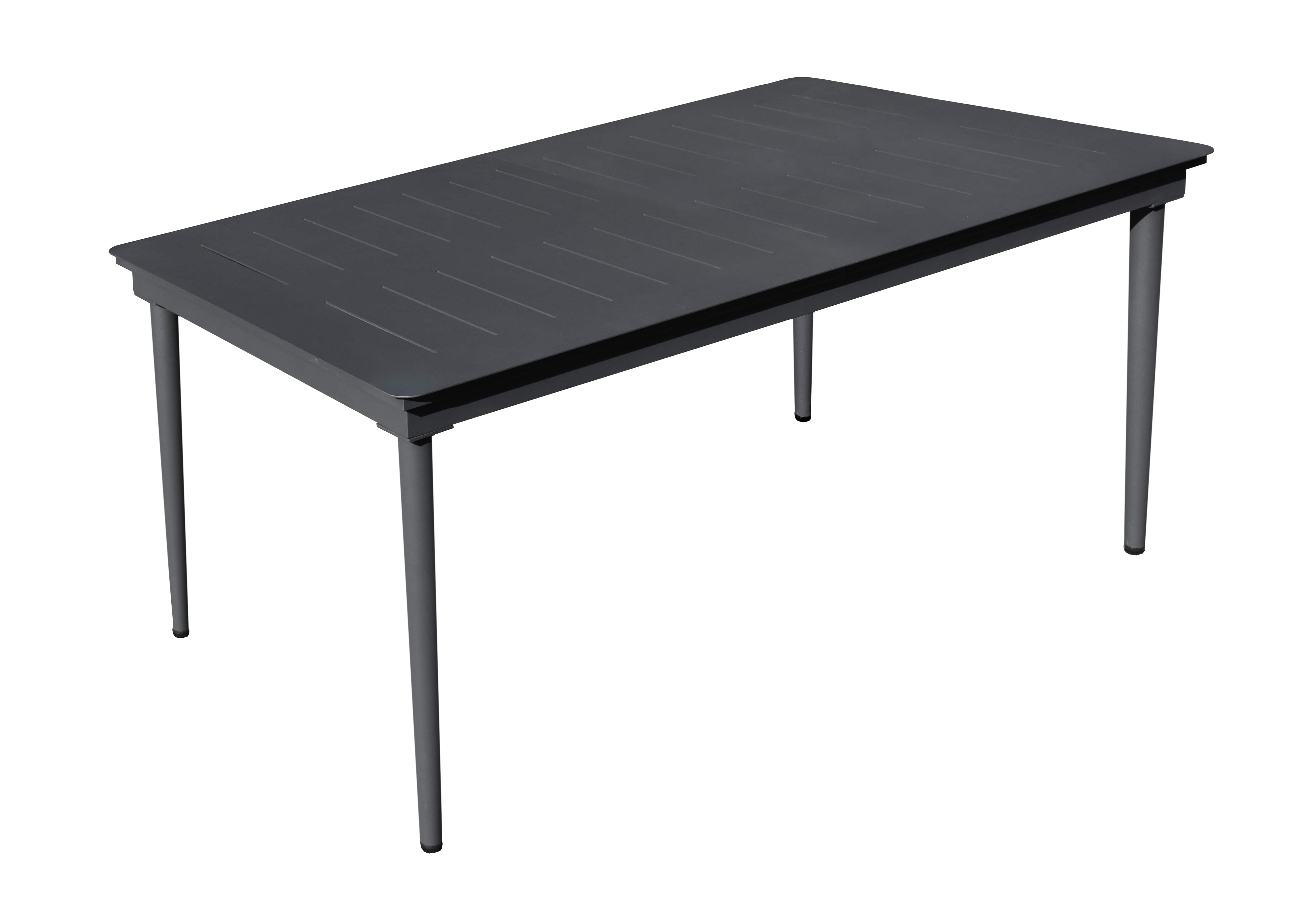 Table extensible 6 à 10 personnes 100x180/240 cm en aluminium carbone