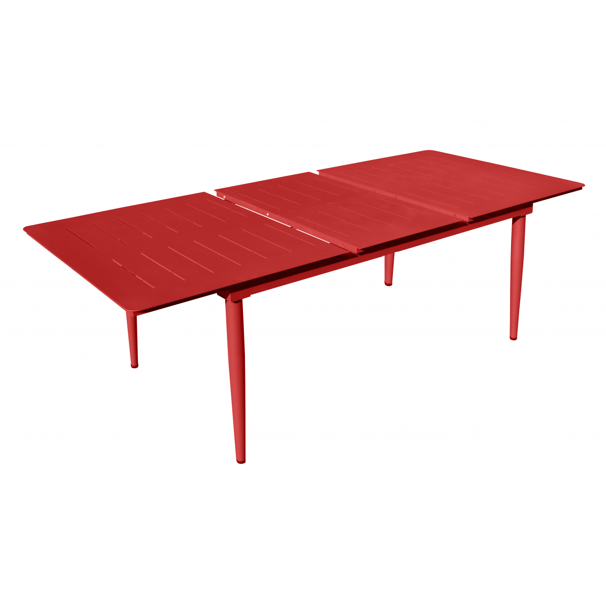 Table extensible 6 à 10 personnes 100x180/240 cm en aluminium piment