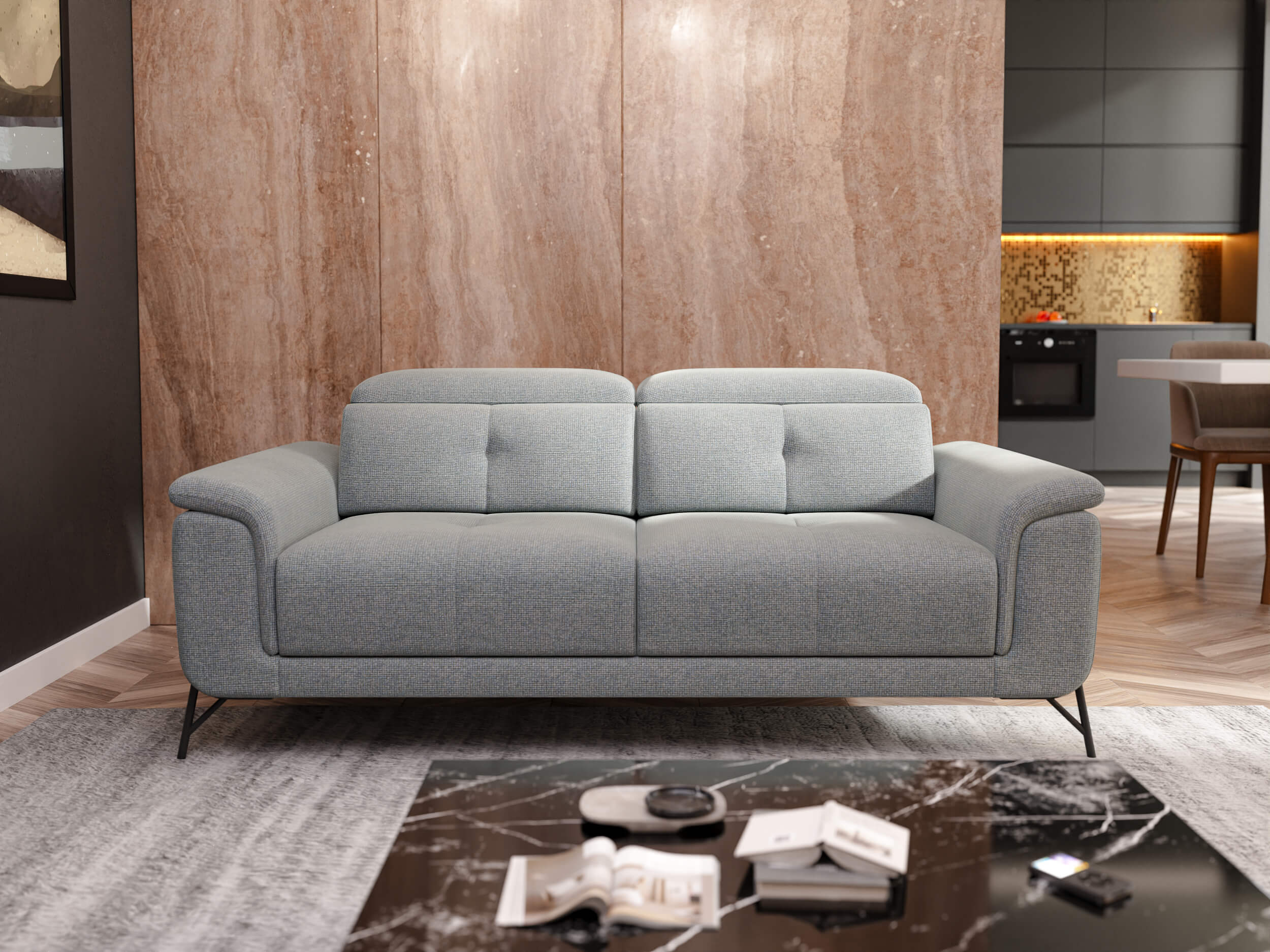 Avena - Canapé relax Gris - Vue supplémentaire 2