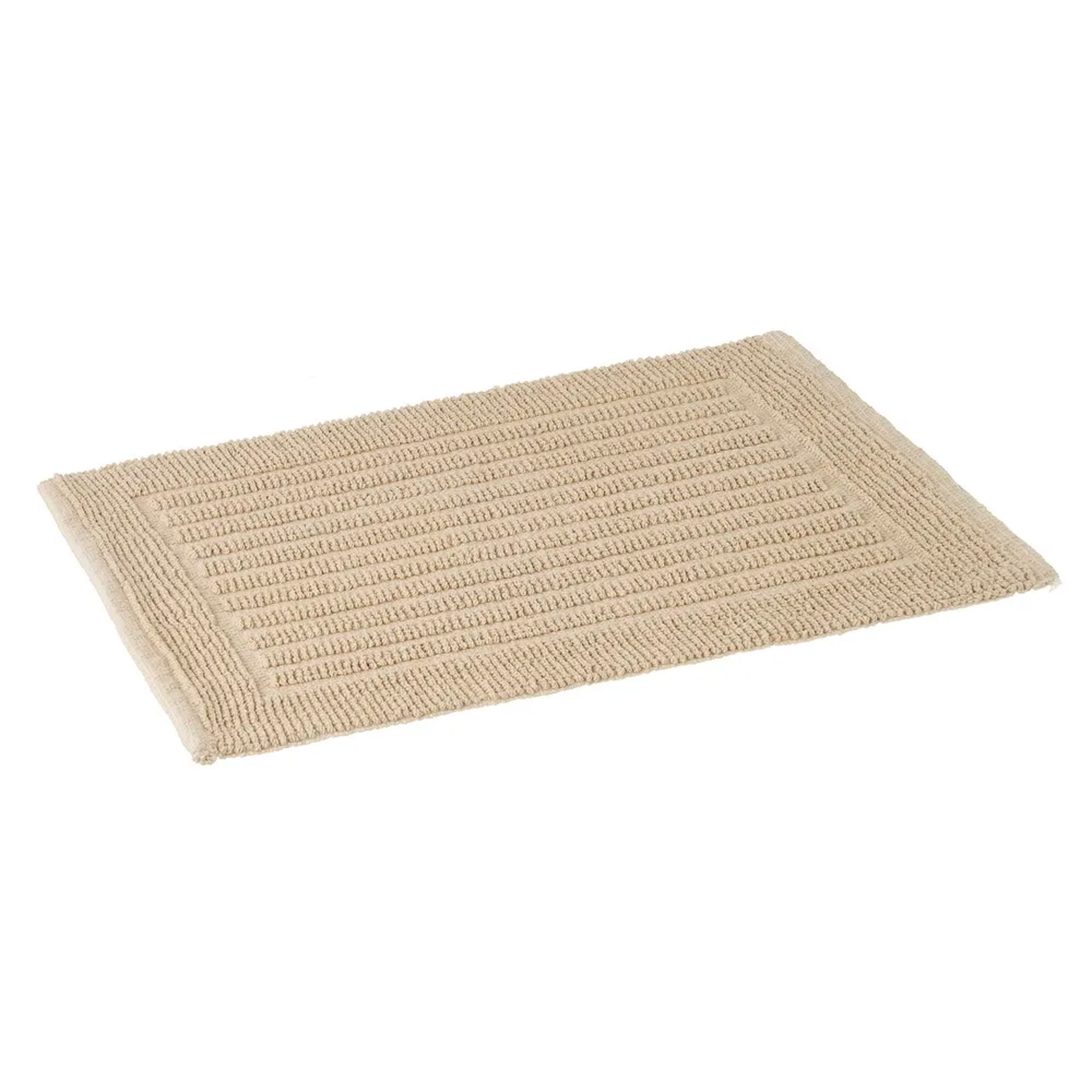tapis de bain 100% coton beige 60x40cm