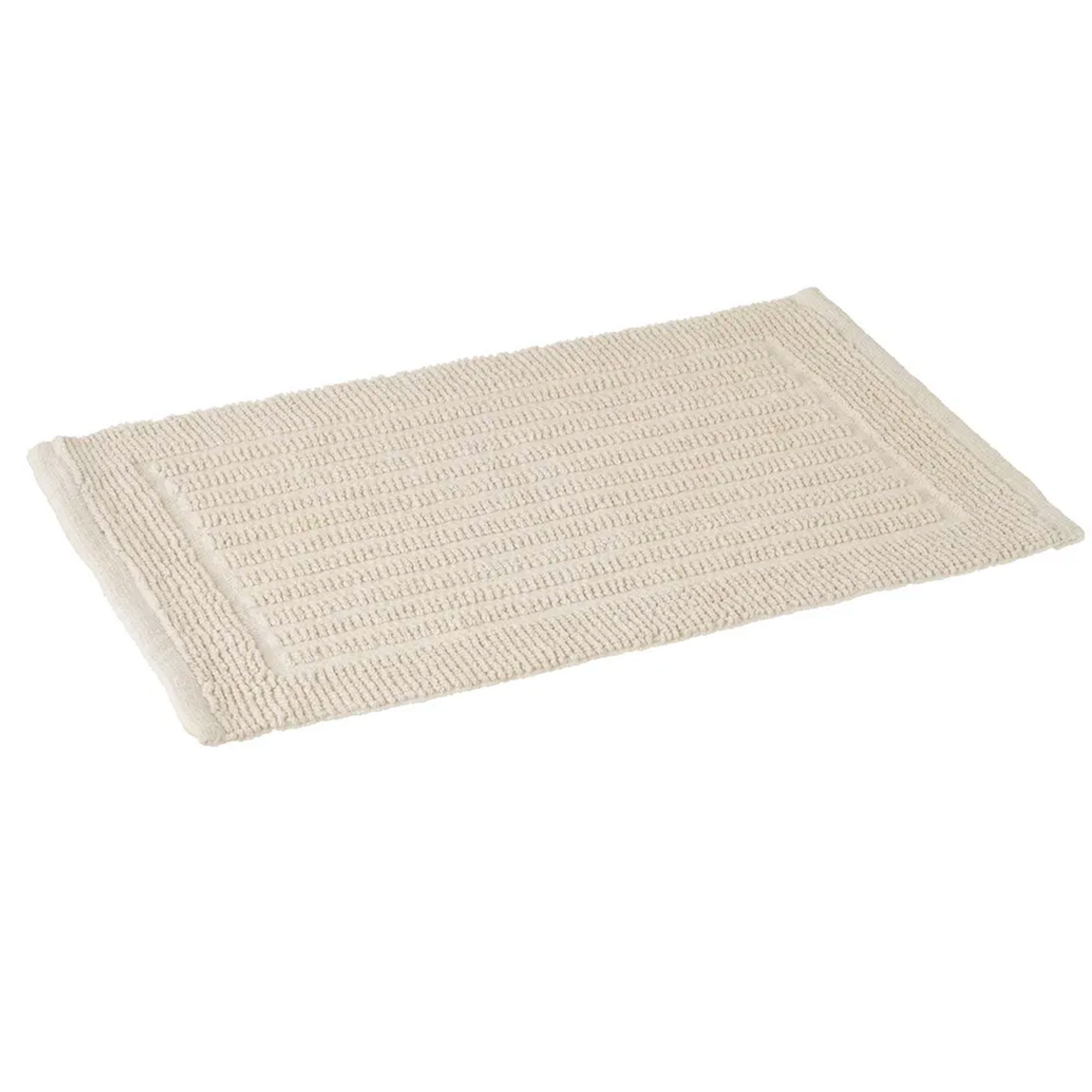 tapis de bain 100% coton blanc 60x40cm