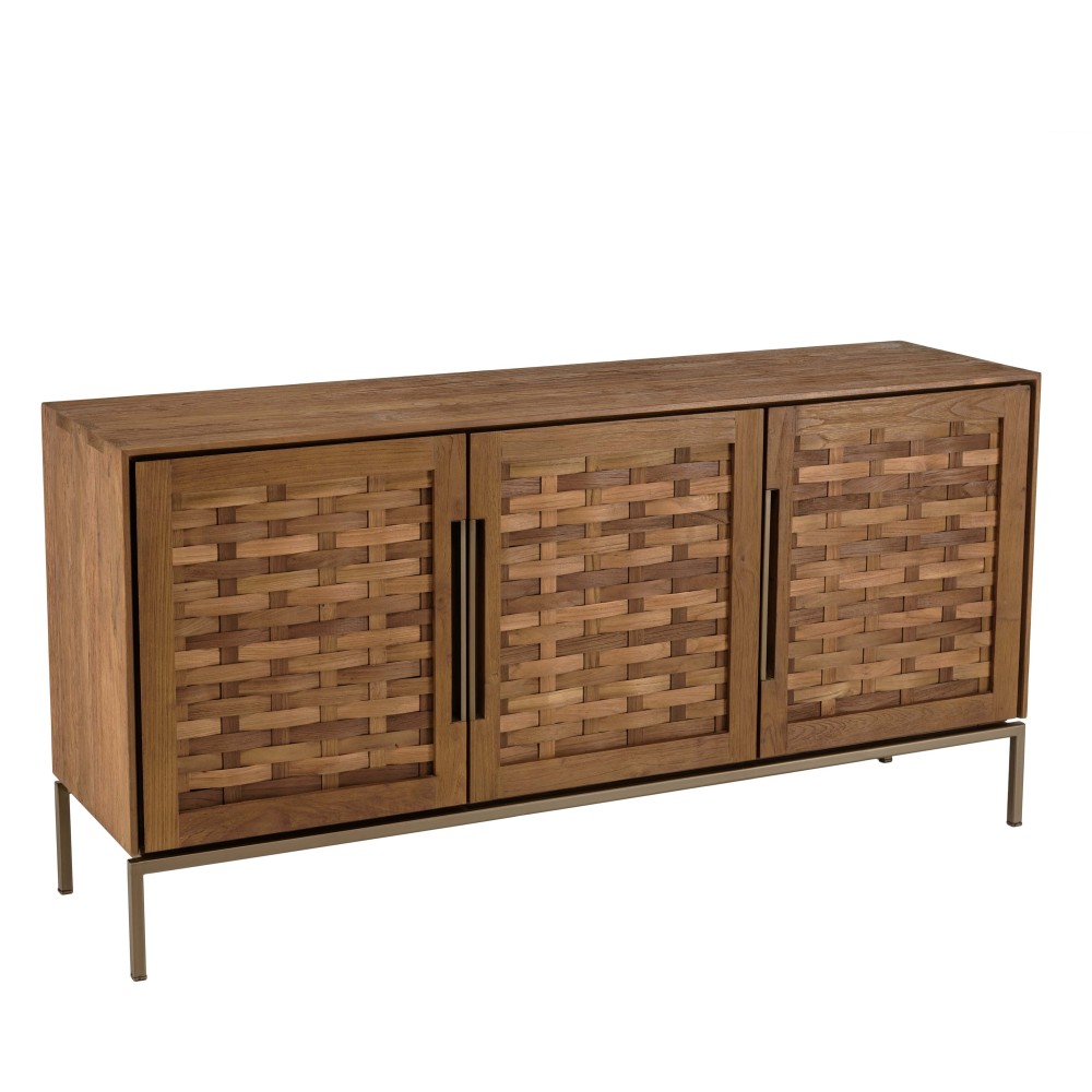 Buffet en bois de teck recyclé 3 portes